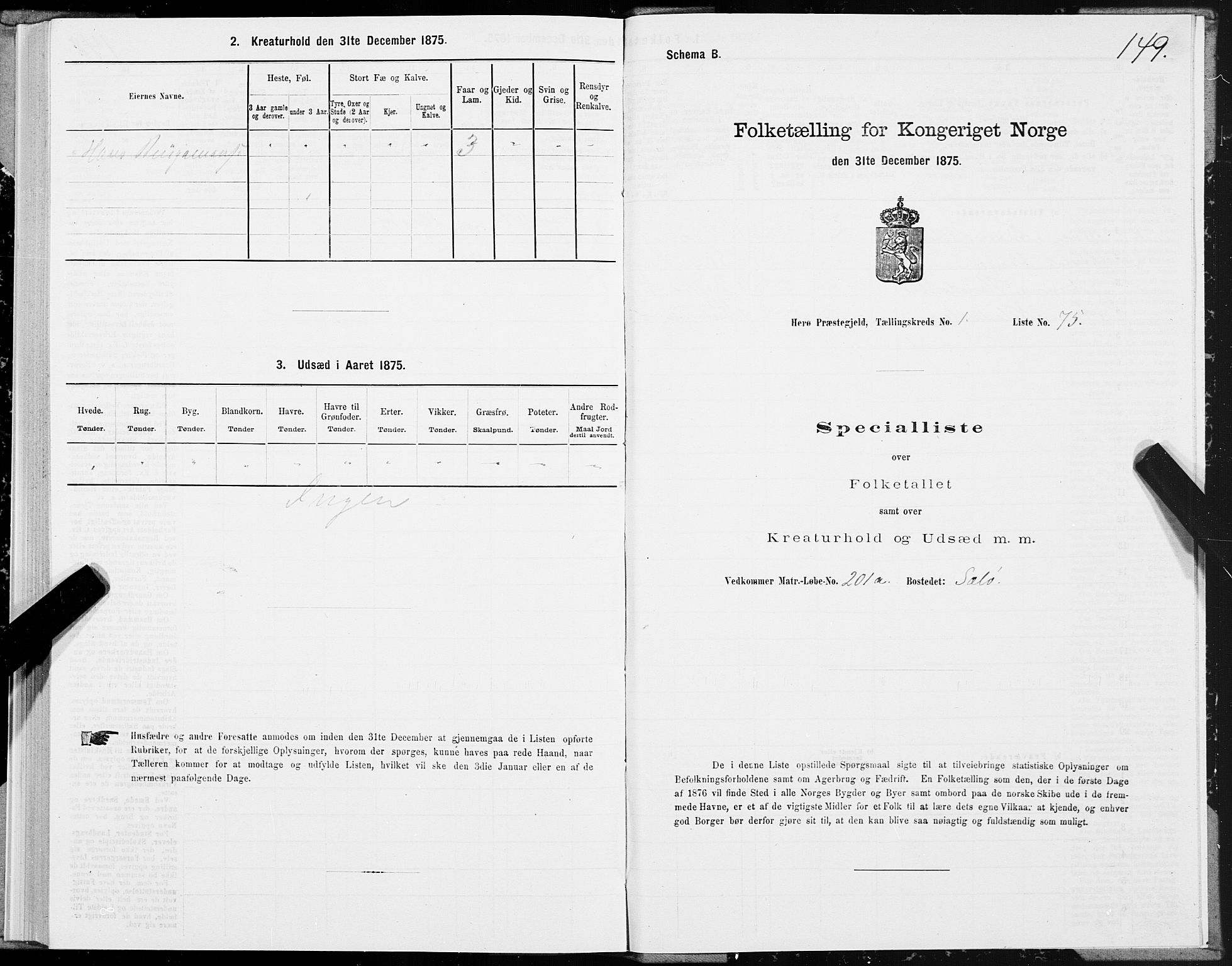 SAT, 1875 census for 1818P Herøy, 1875, p. 1149