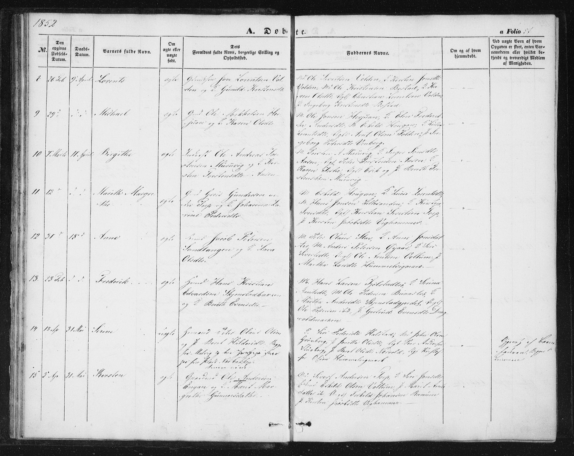 Ministerialprotokoller, klokkerbøker og fødselsregistre - Sør-Trøndelag, AV/SAT-A-1456/616/L0407: Parish register (official) no. 616A04, 1848-1856, p. 27