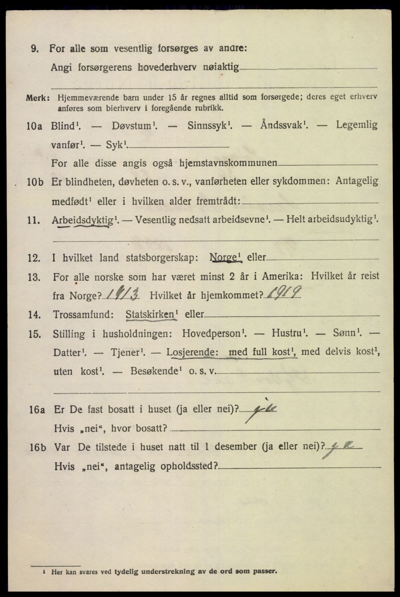 SAK, 1920 census for Søgne, 1920, p. 4390