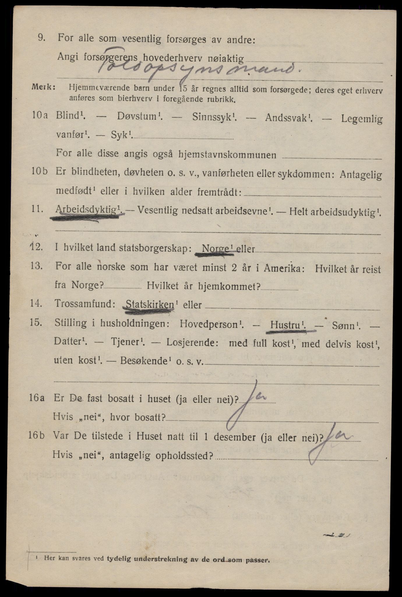 SAT, 1920 census for Trondheim, 1920, p. 97607