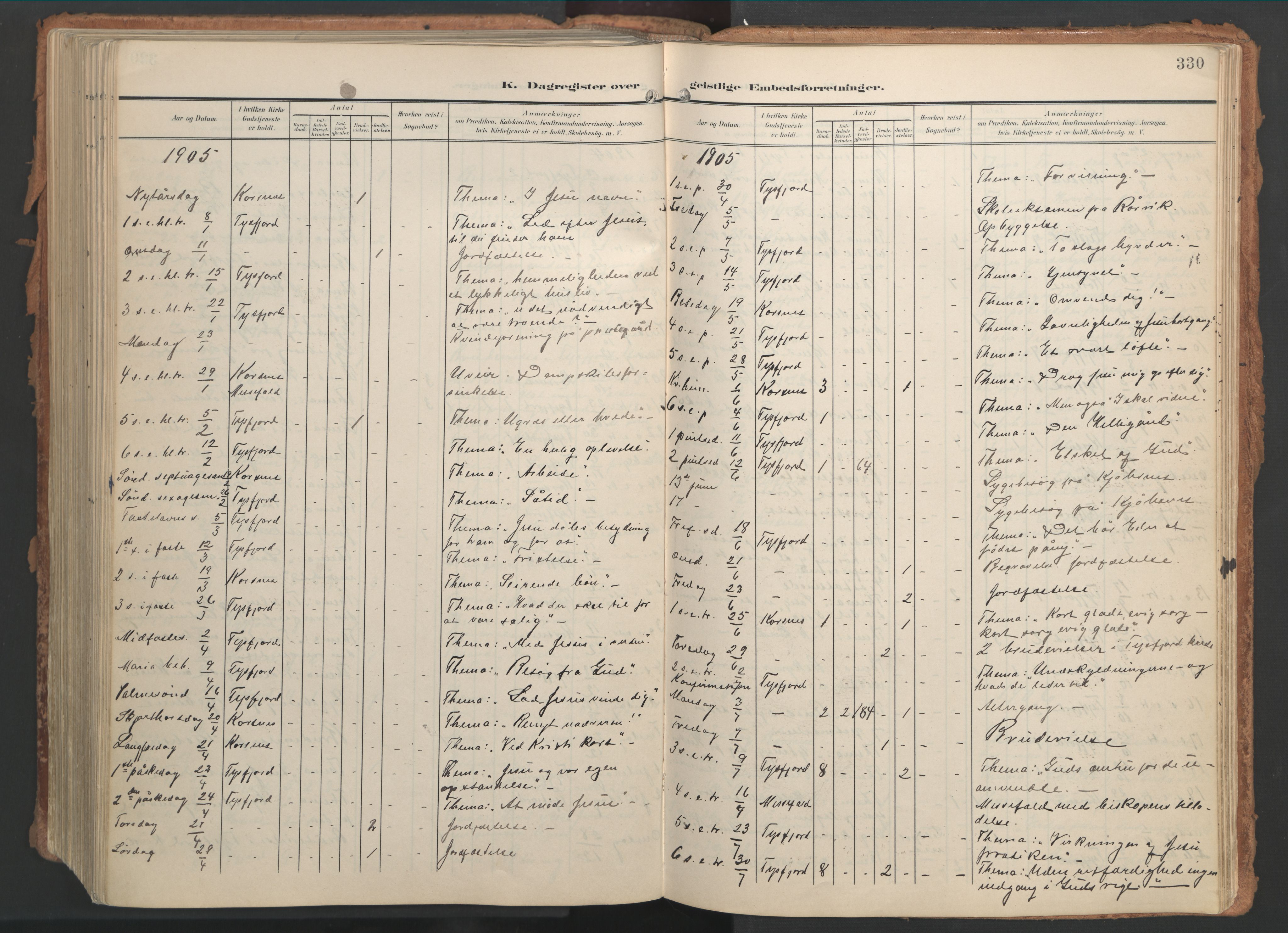 Ministerialprotokoller, klokkerbøker og fødselsregistre - Nordland, AV/SAT-A-1459/861/L0871: Parish register (official) no. 861A06, 1903-1916, p. 330