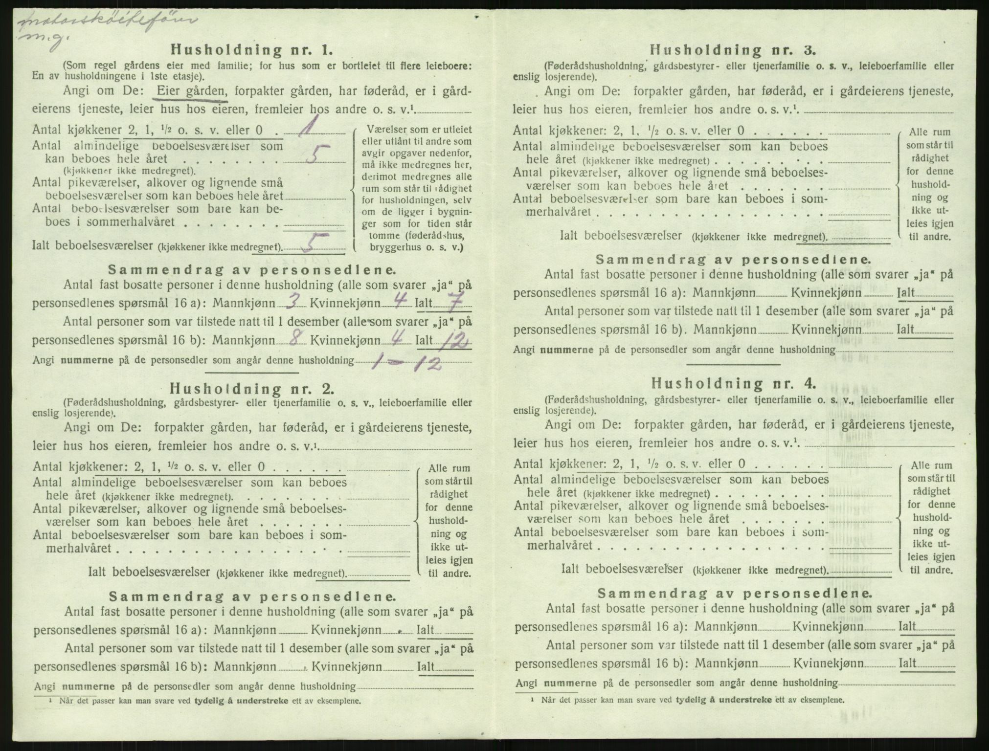 SAK, 1920 census for Stokken, 1920, p. 567