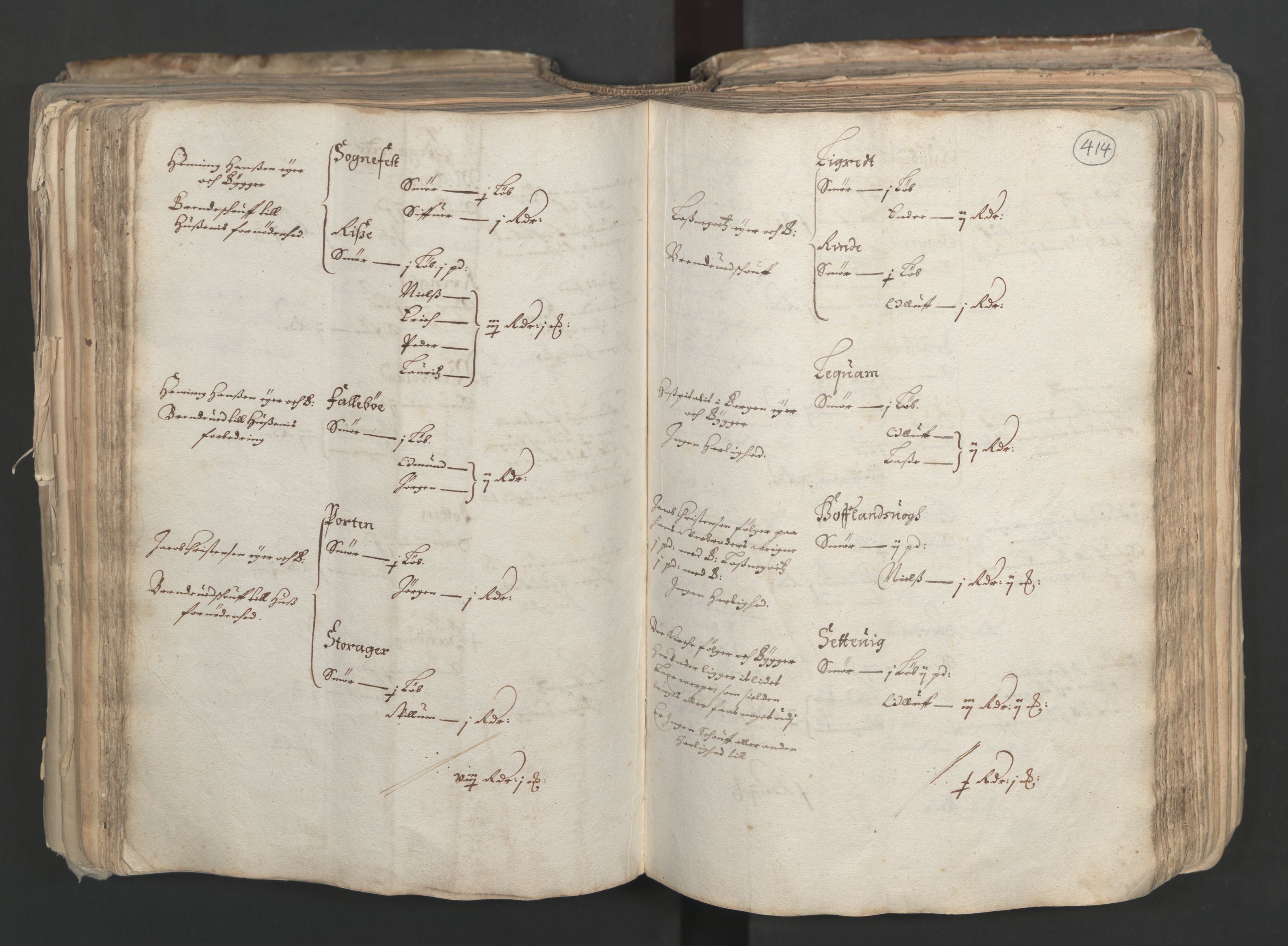 Rentekammeret inntil 1814, Realistisk ordnet avdeling, AV/RA-EA-4070/L/L0024/0001: Bergen lagdømme: / [A]: Alminnelig jordebok og skattemanntall (6 dalers kontribusjonsskatt). Sunnhordland, Hardanger, Nordhordland, Voss, Indre Sogn, Ytre Sogn, Sunnfjord, Nordfjord og Sunnmøre fogderi., 1661, p. 413b-414a