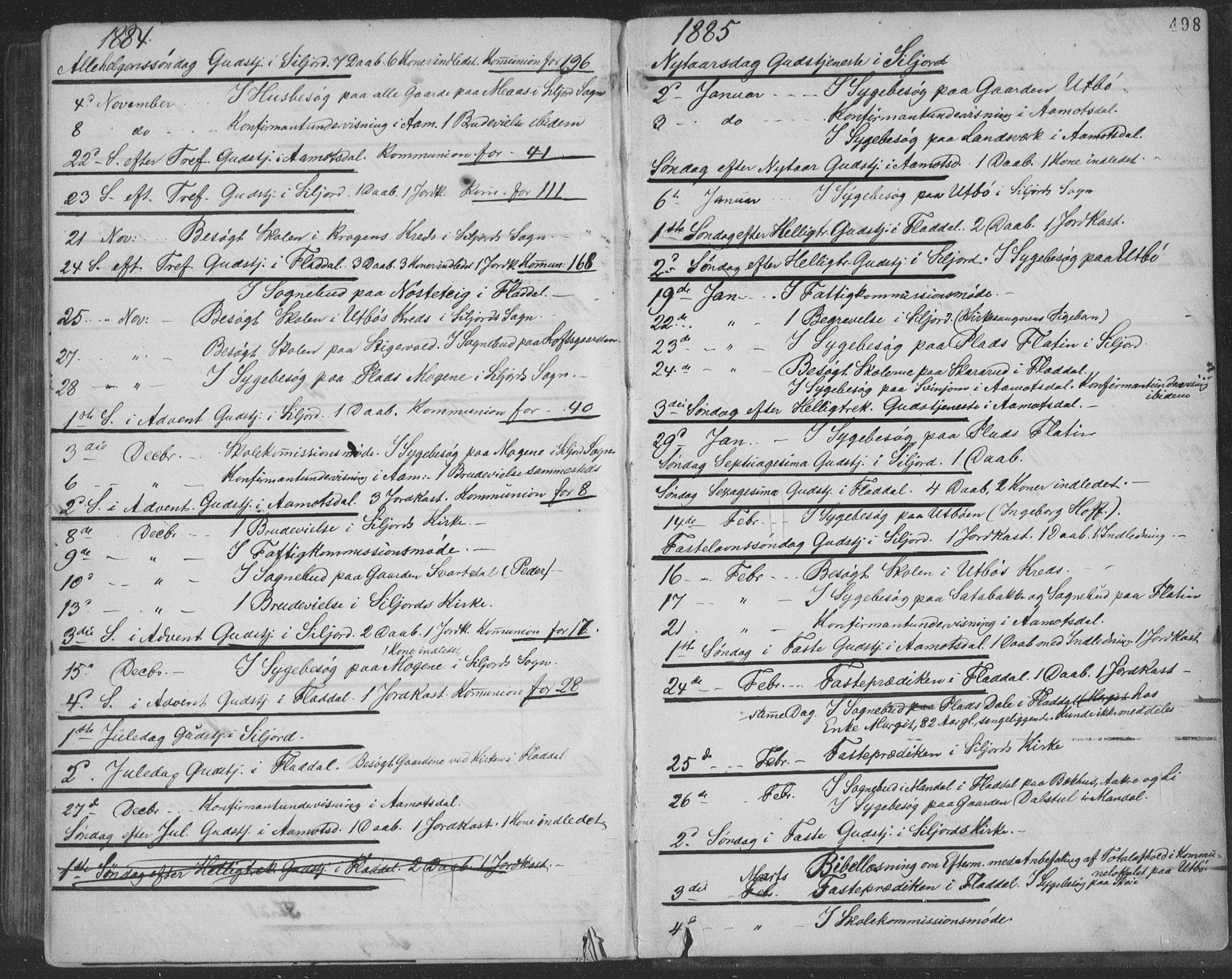 Seljord kirkebøker, SAKO/A-20/F/Fa/L0014: Parish register (official) no. I 14, 1877-1886, p. 498