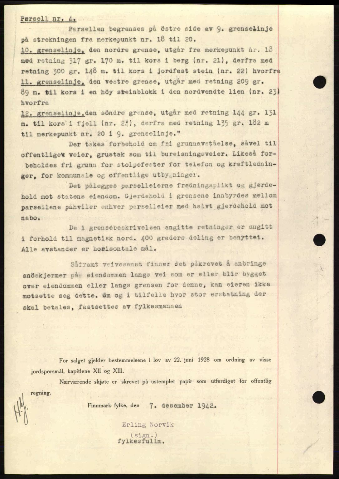 Alta fogderi/sorenskriveri, SATØ/SATØ-5/1/K/Kd/L0033pantebok: Mortgage book no. 33, 1940-1943, Diary no: : 62/1943