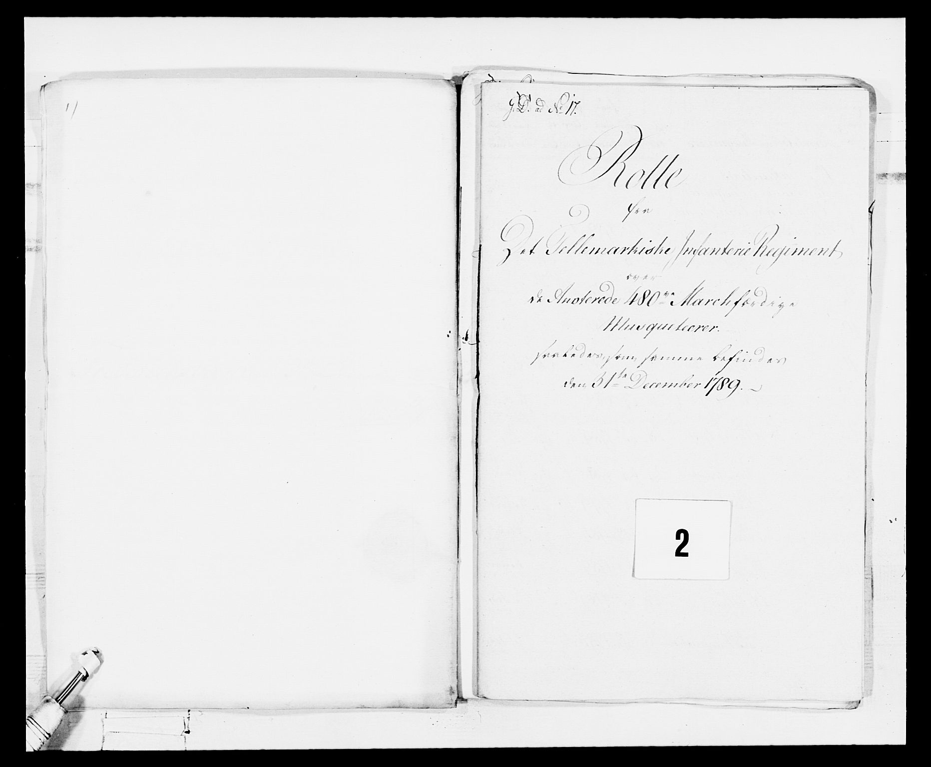 Generalitets- og kommissariatskollegiet, Det kongelige norske kommissariatskollegium, AV/RA-EA-5420/E/Eh/L0114: Telemarkske nasjonale infanteriregiment, 1789-1802, p. 21