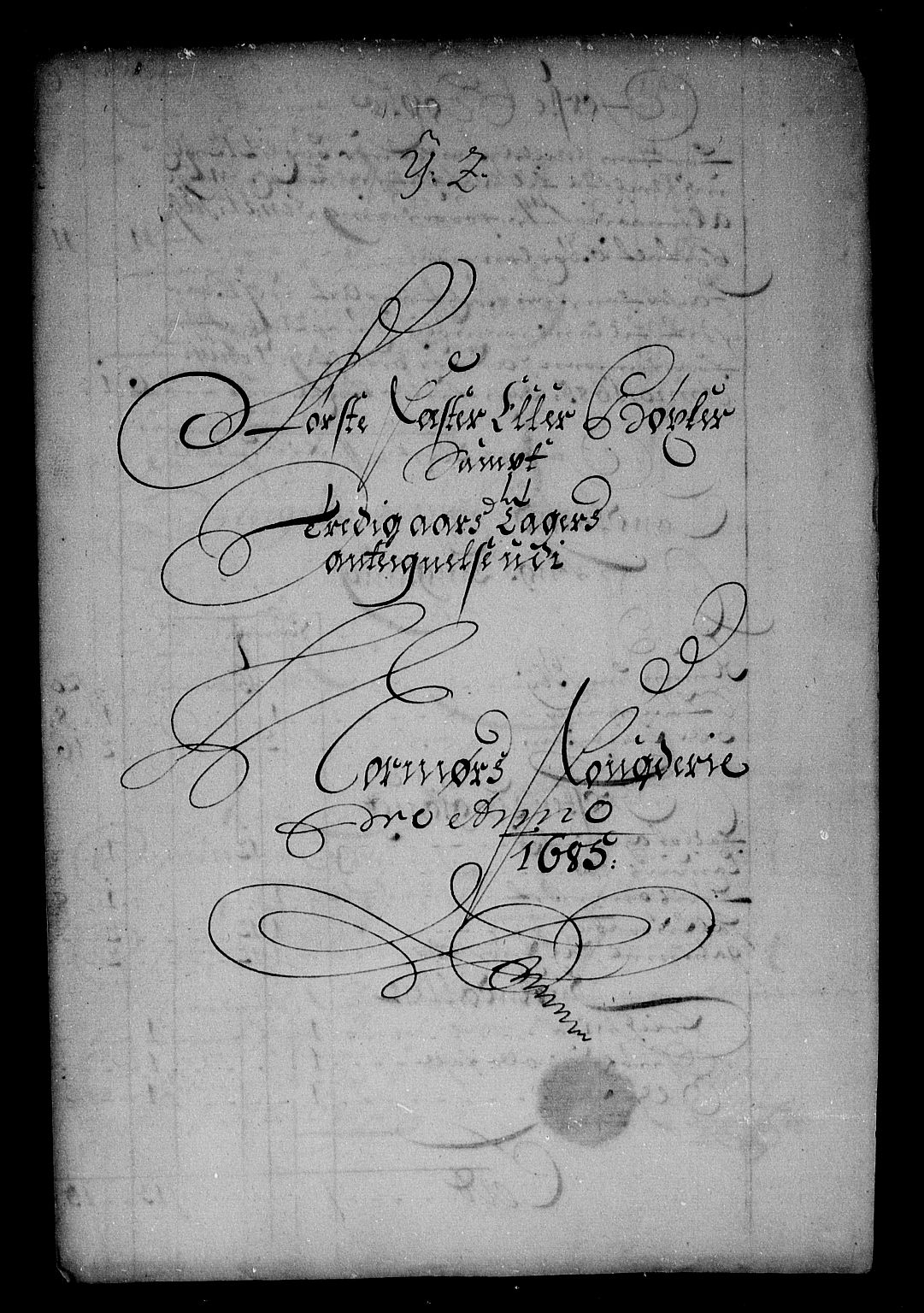 Rentekammeret inntil 1814, Reviderte regnskaper, Stiftamtstueregnskaper, Trondheim stiftamt og Nordland amt, AV/RA-EA-6044/R/Rg/L0081: Trondheim stiftamt og Nordland amt, 1685