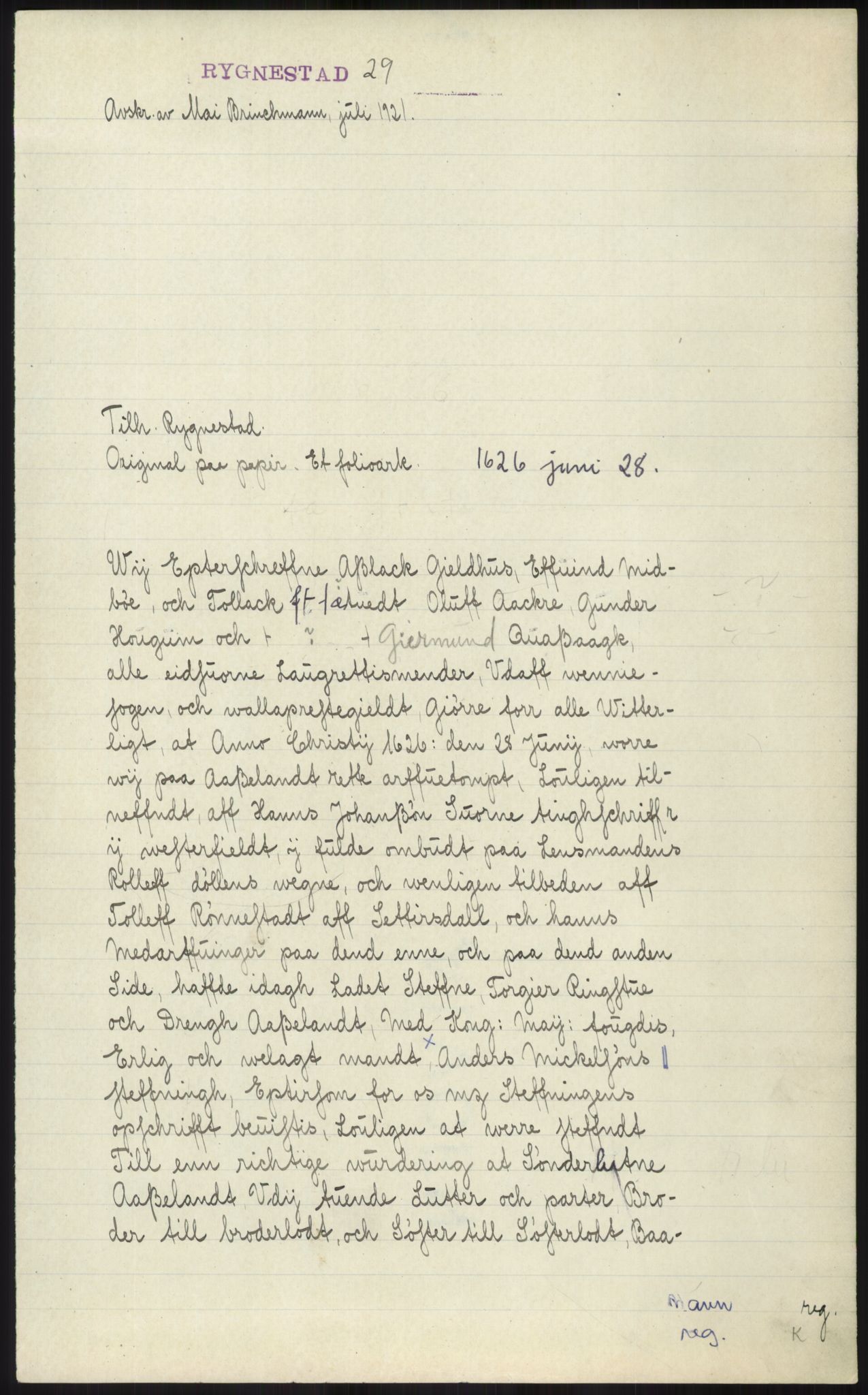 Samlinger til kildeutgivelse, Diplomavskriftsamlingen, AV/RA-EA-4053/H/Ha, p. 1322