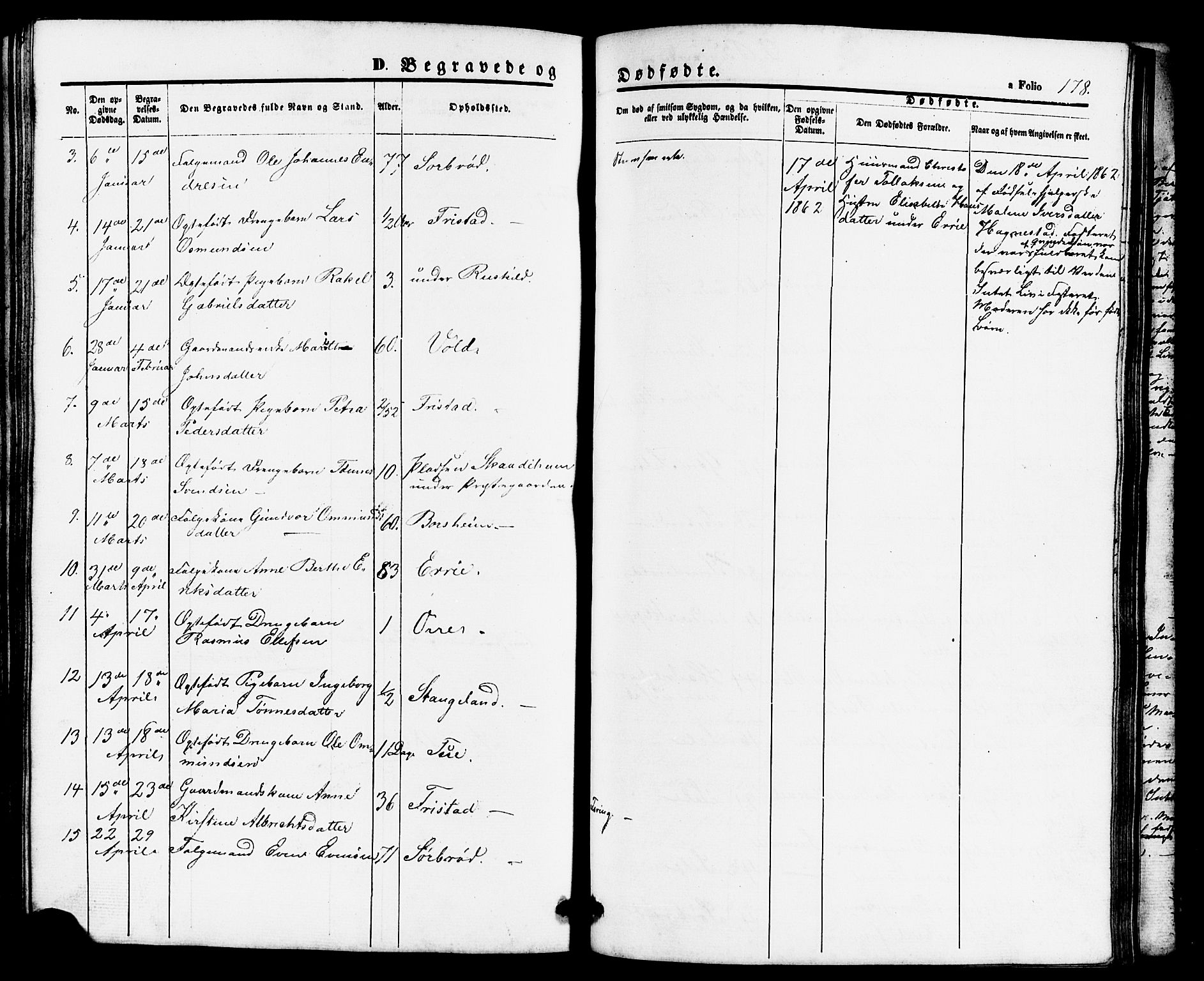 Klepp sokneprestkontor, AV/SAST-A-101803/001/3/30BB/L0002: Parish register (copy) no. B 2, 1860-1875, p. 178