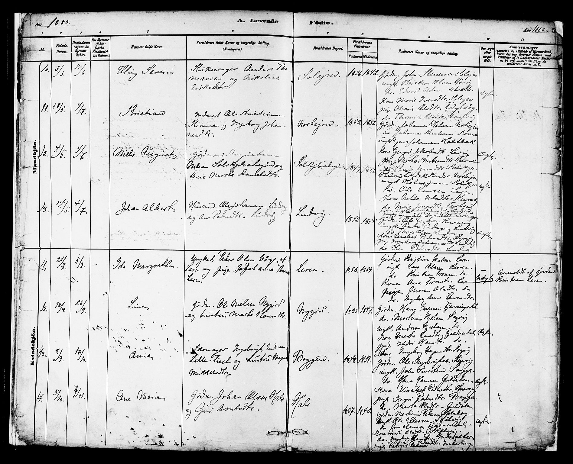 Ministerialprotokoller, klokkerbøker og fødselsregistre - Møre og Romsdal, AV/SAT-A-1454/577/L0896: Parish register (official) no. 577A03, 1880-1898, p. 5