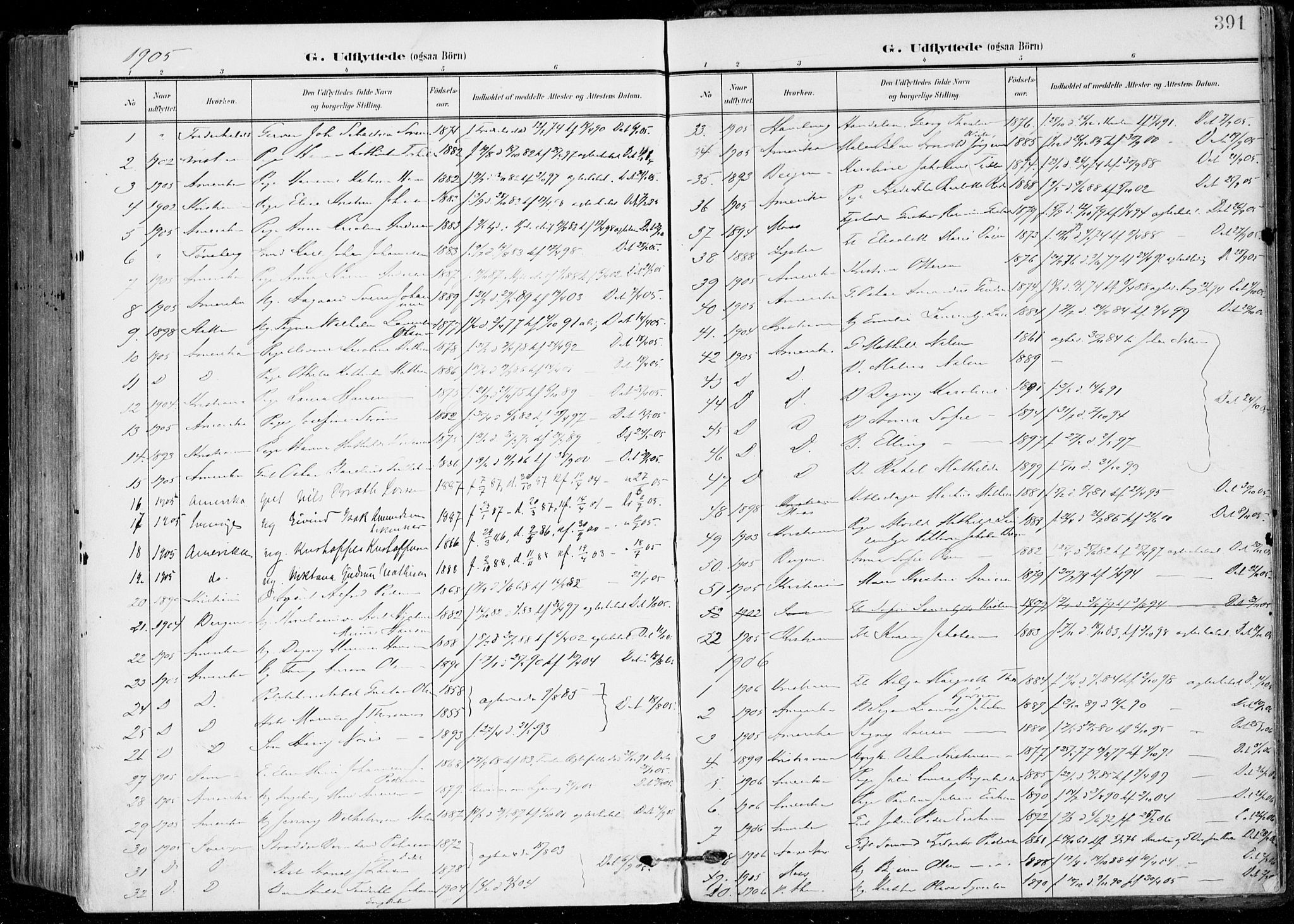 Horten kirkebøker, AV/SAKO-A-348/F/Fa/L0006: Parish register (official) no. 6, 1905-1912, p. 391