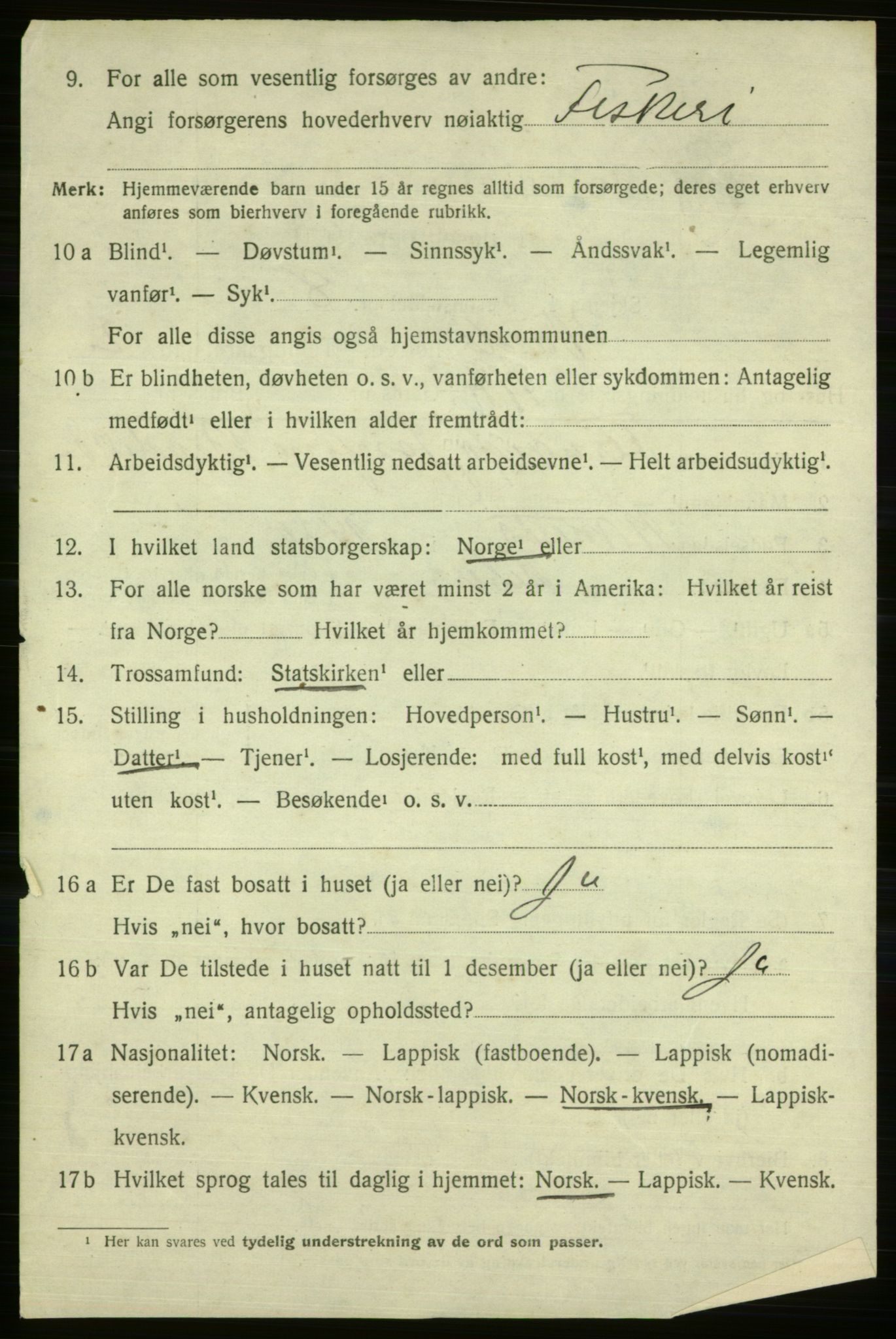 SATØ, 1920 census for Vardø rural district, 1920, p. 1765