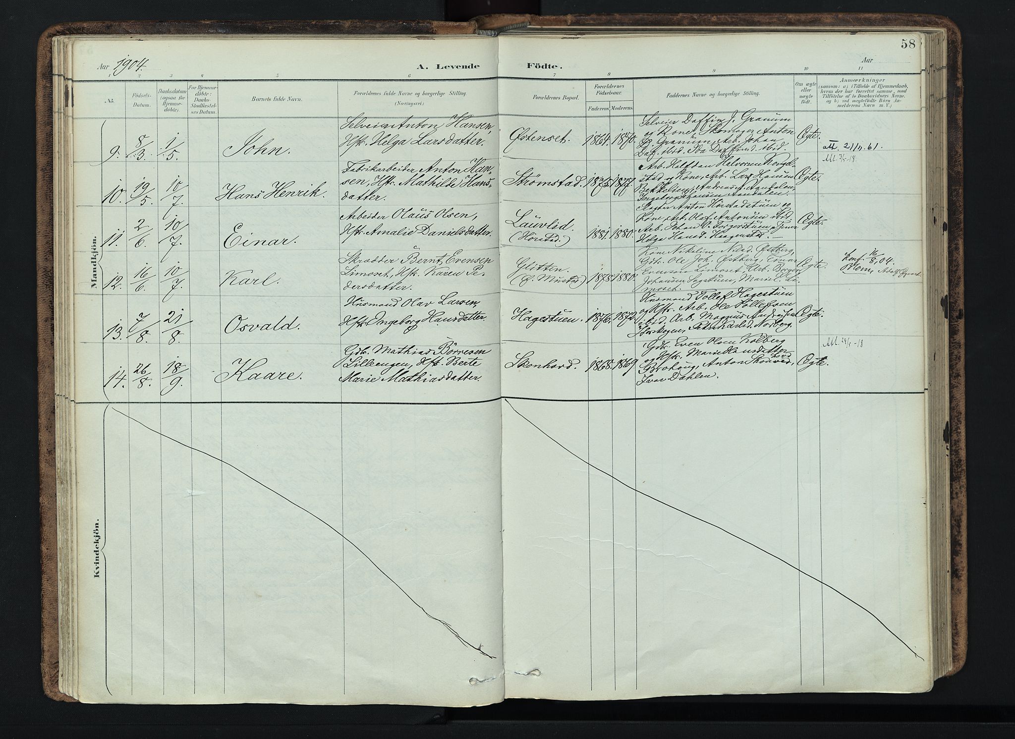 Vardal prestekontor, AV/SAH-PREST-100/H/Ha/Haa/L0019: Parish register (official) no. 19, 1893-1907, p. 58