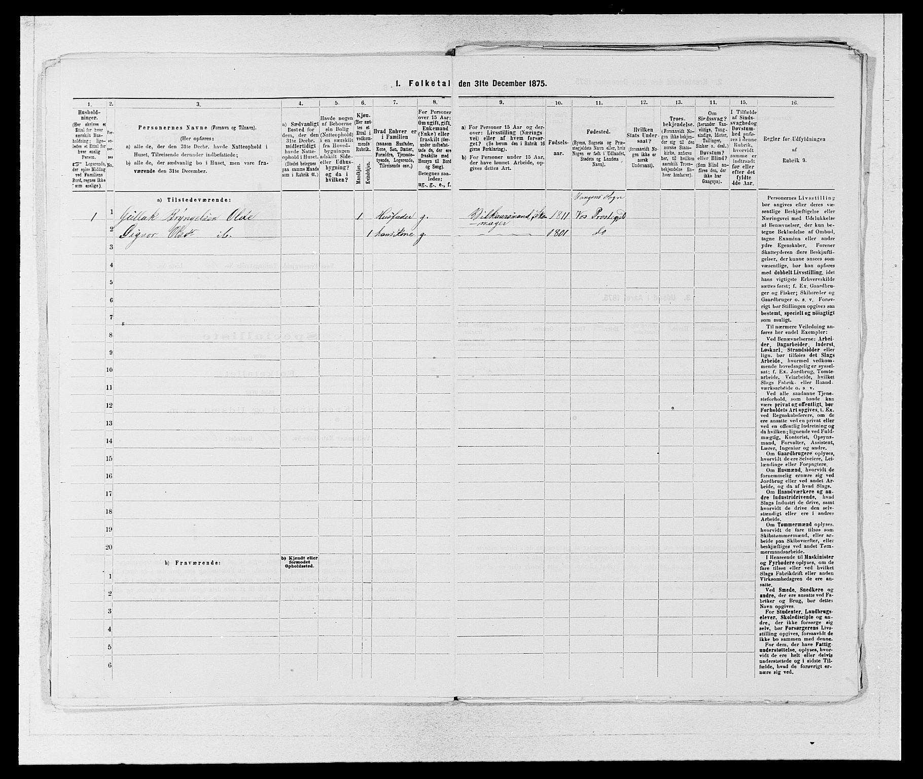 SAB, 1875 census for 1235P Voss, 1875, p. 1414