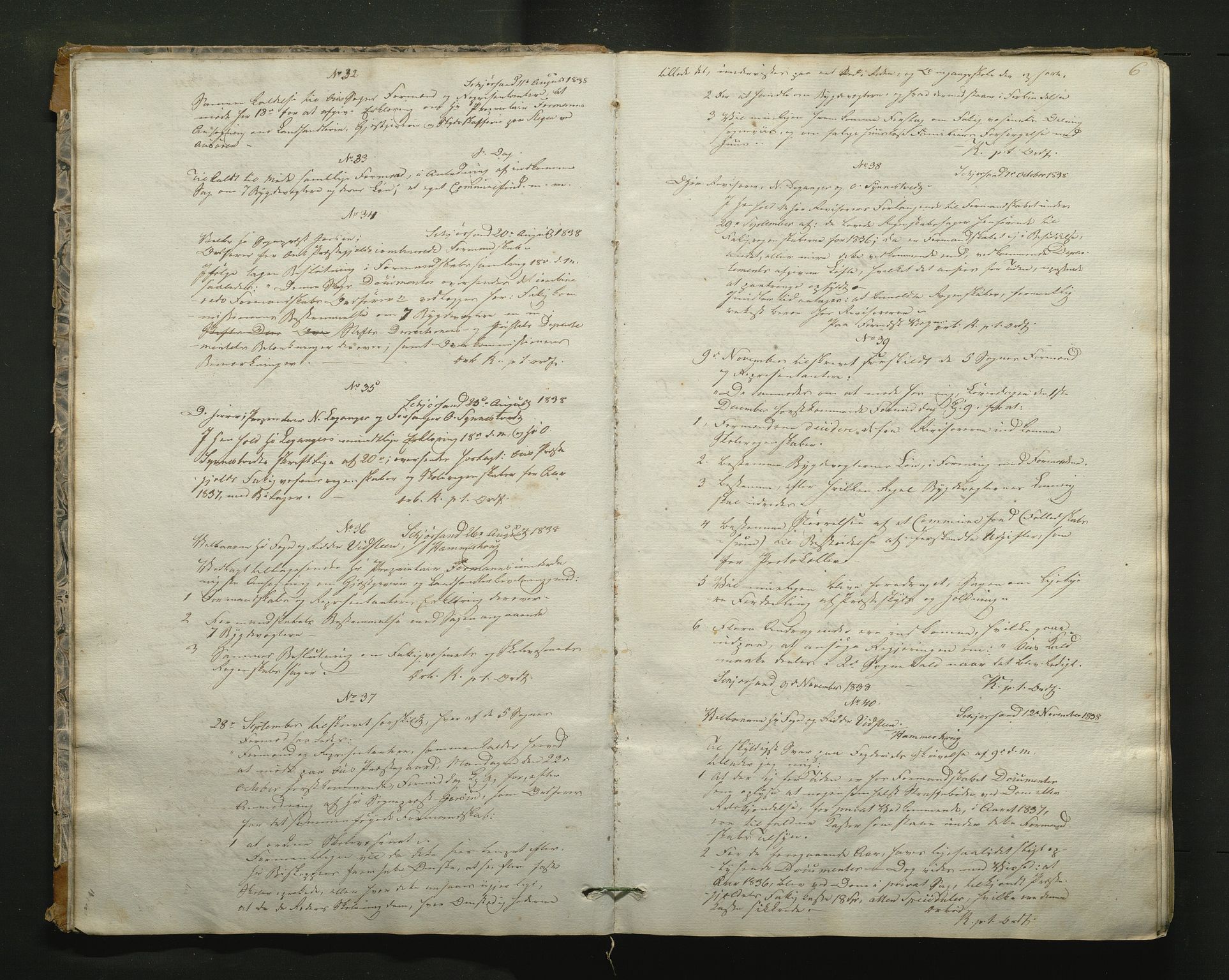 Fusa kommune. Formannskapet, IKAH/1241-021/B/Ba/L0001: Os formannskap t.o.m. 1854, 1838-1874