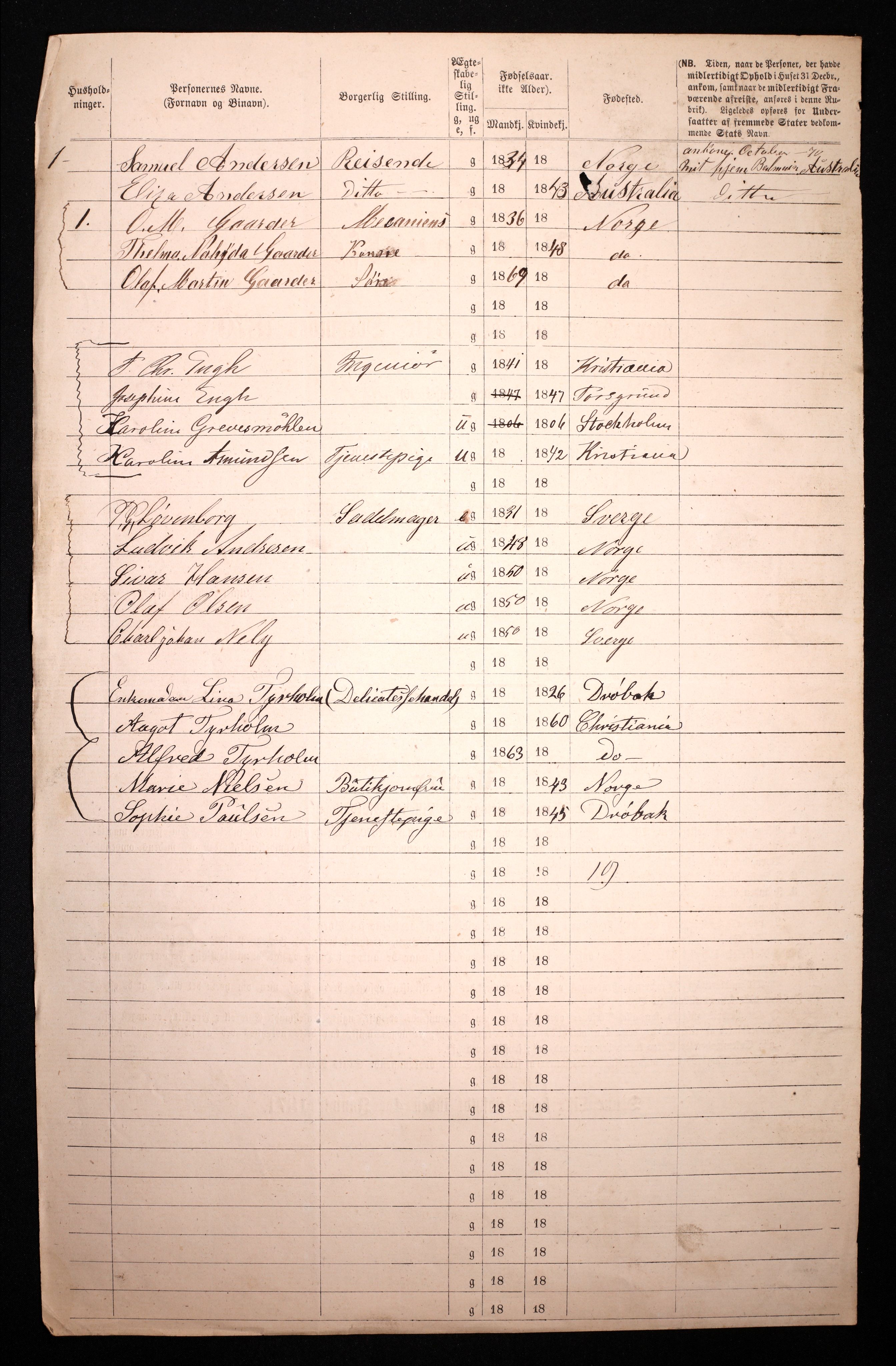 RA, 1870 census for 0301 Kristiania, 1870, p. 4726