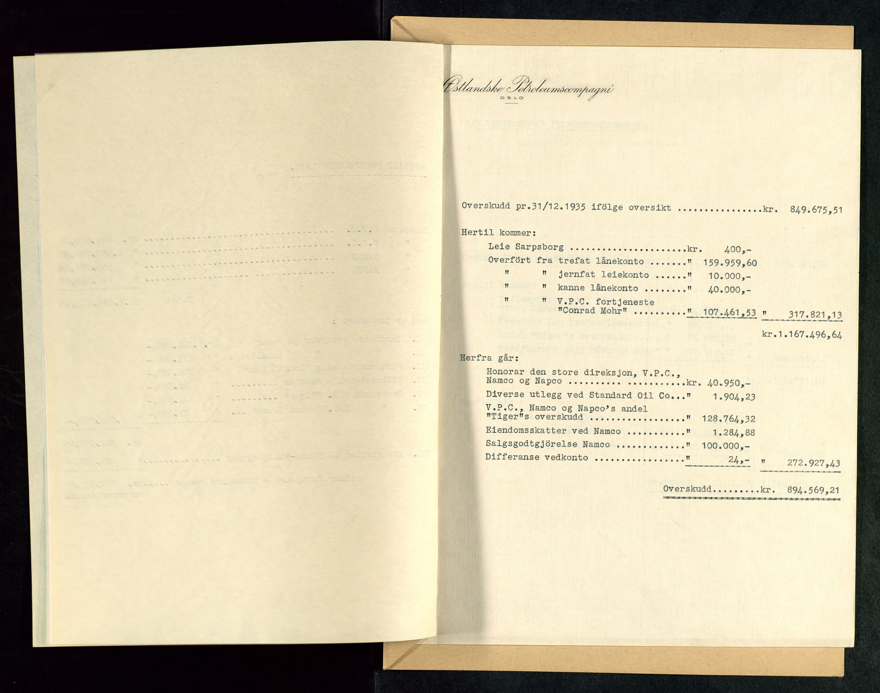 PA 1534 - Østlandske Petroleumscompagni A/S, SAST/A-101954/A/Aa/L0002/0004: Generalforsamlinger. / Generalforsamling, 1936, p. 17