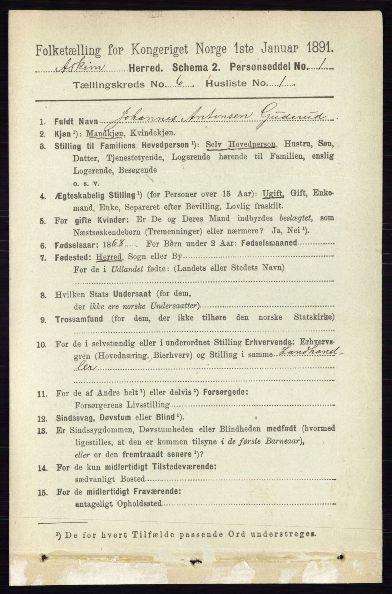 RA, 1891 census for 0124 Askim, 1891, p. 777