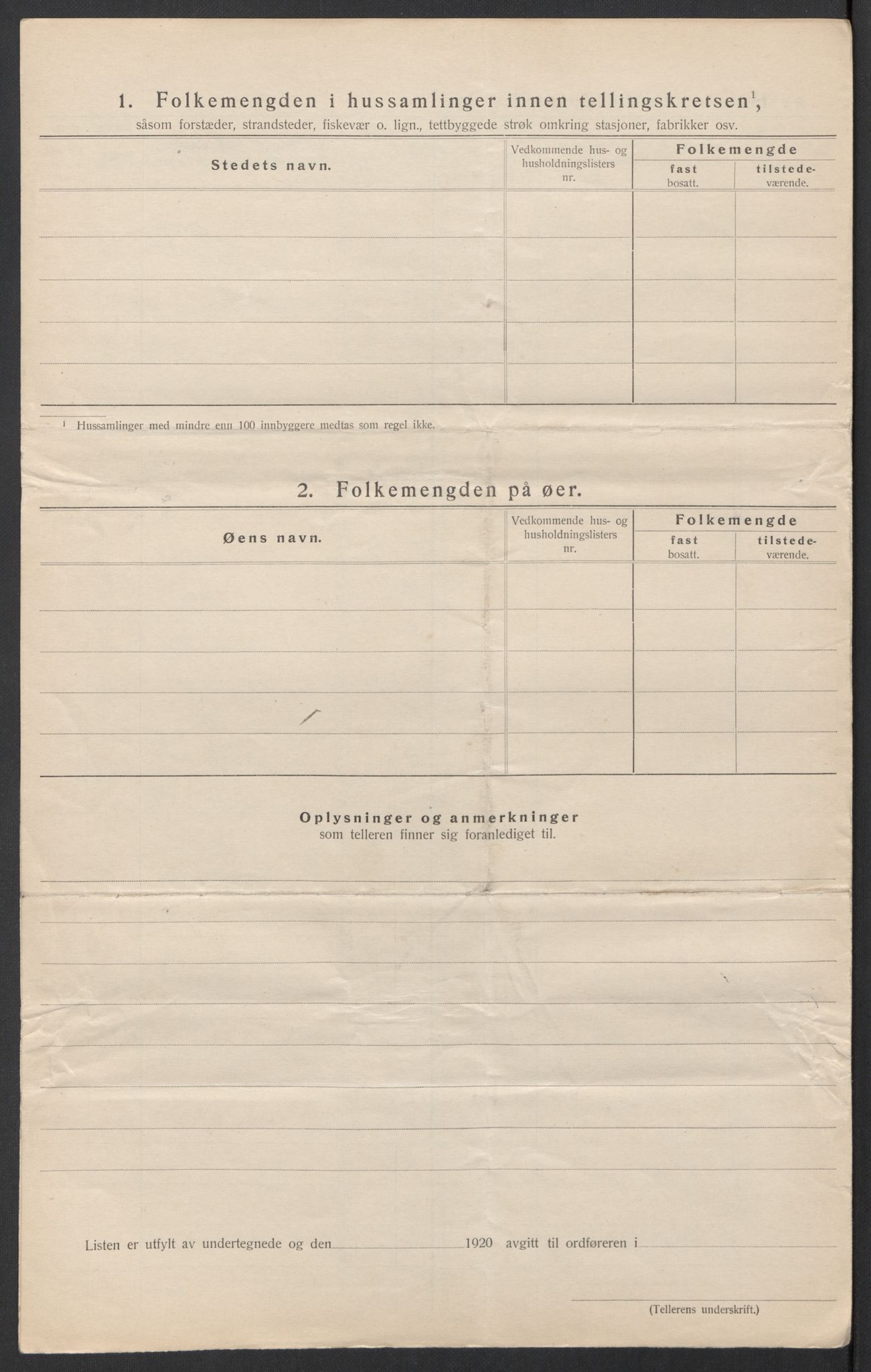 SAT, 1920 census for Lurøy, 1920, p. 39