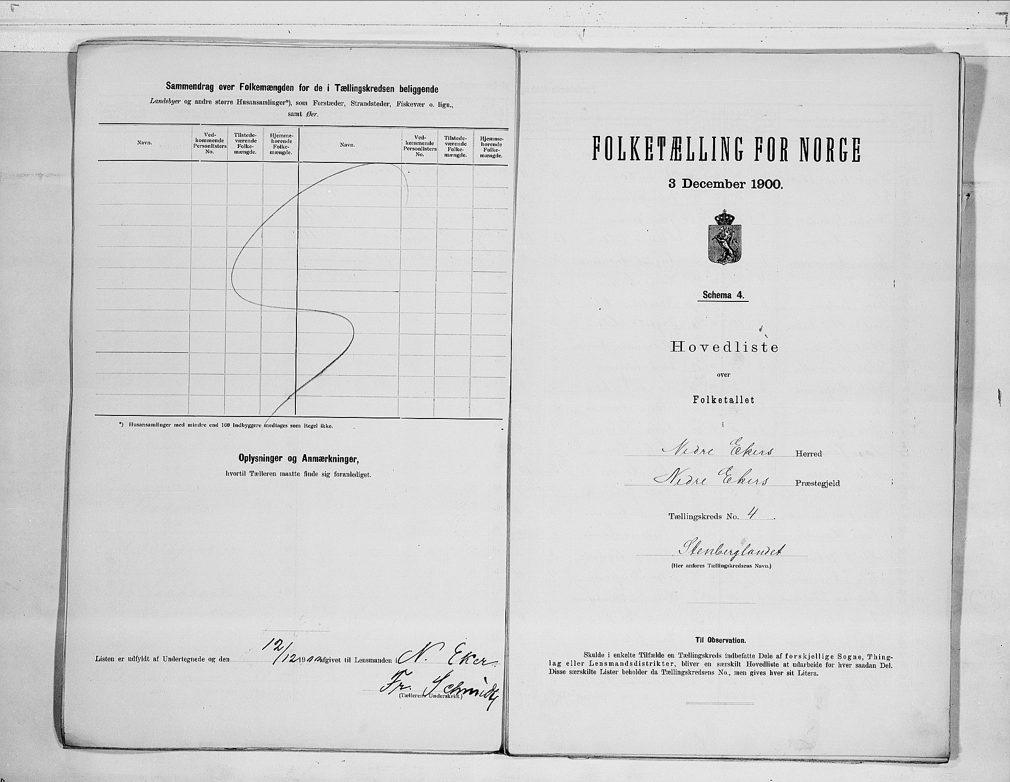 RA, 1900 census for Nedre Eiker, 1900, p. 10