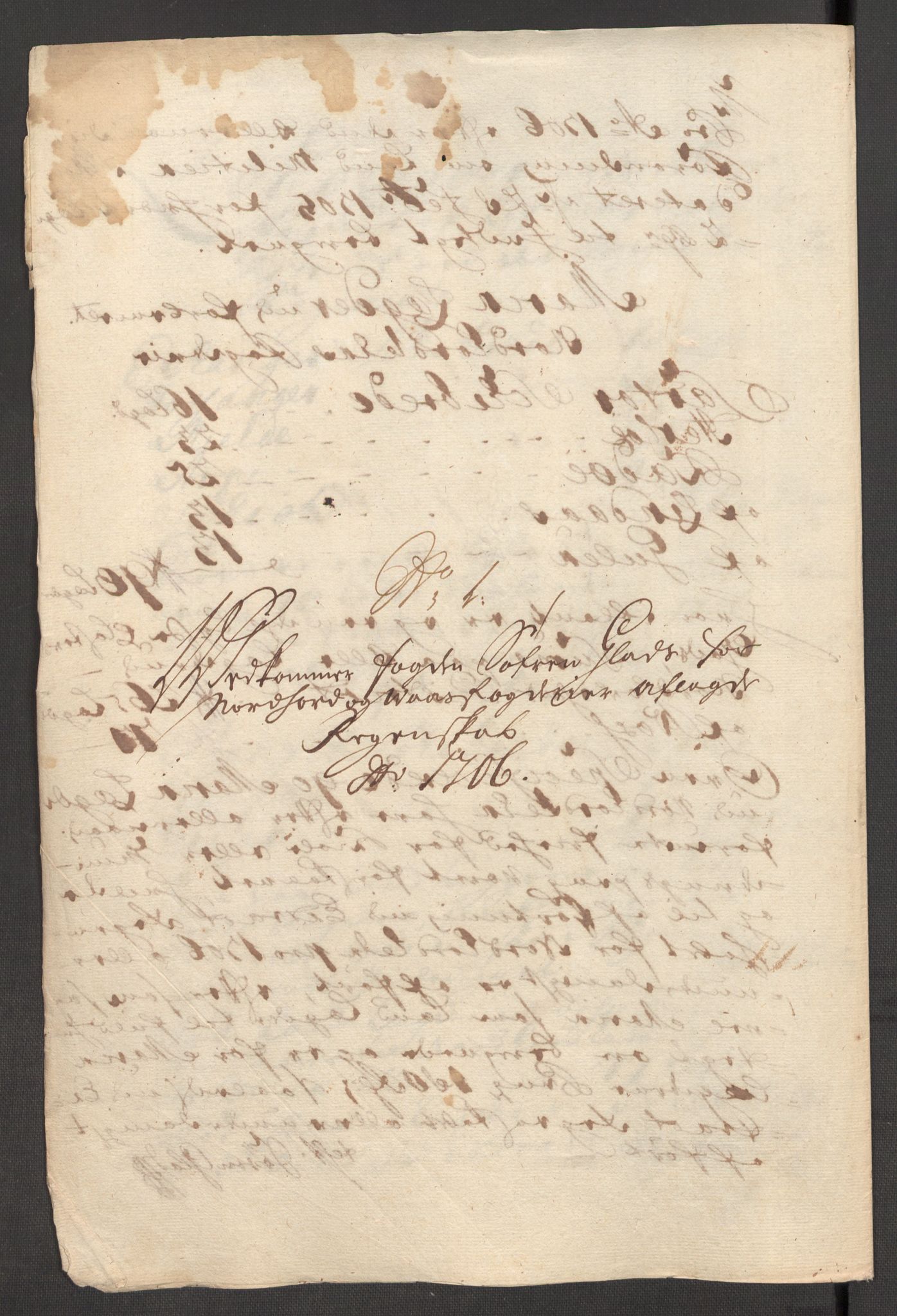 Rentekammeret inntil 1814, Reviderte regnskaper, Fogderegnskap, RA/EA-4092/R51/L3188: Fogderegnskap Nordhordland og Voss, 1706-1707, p. 28