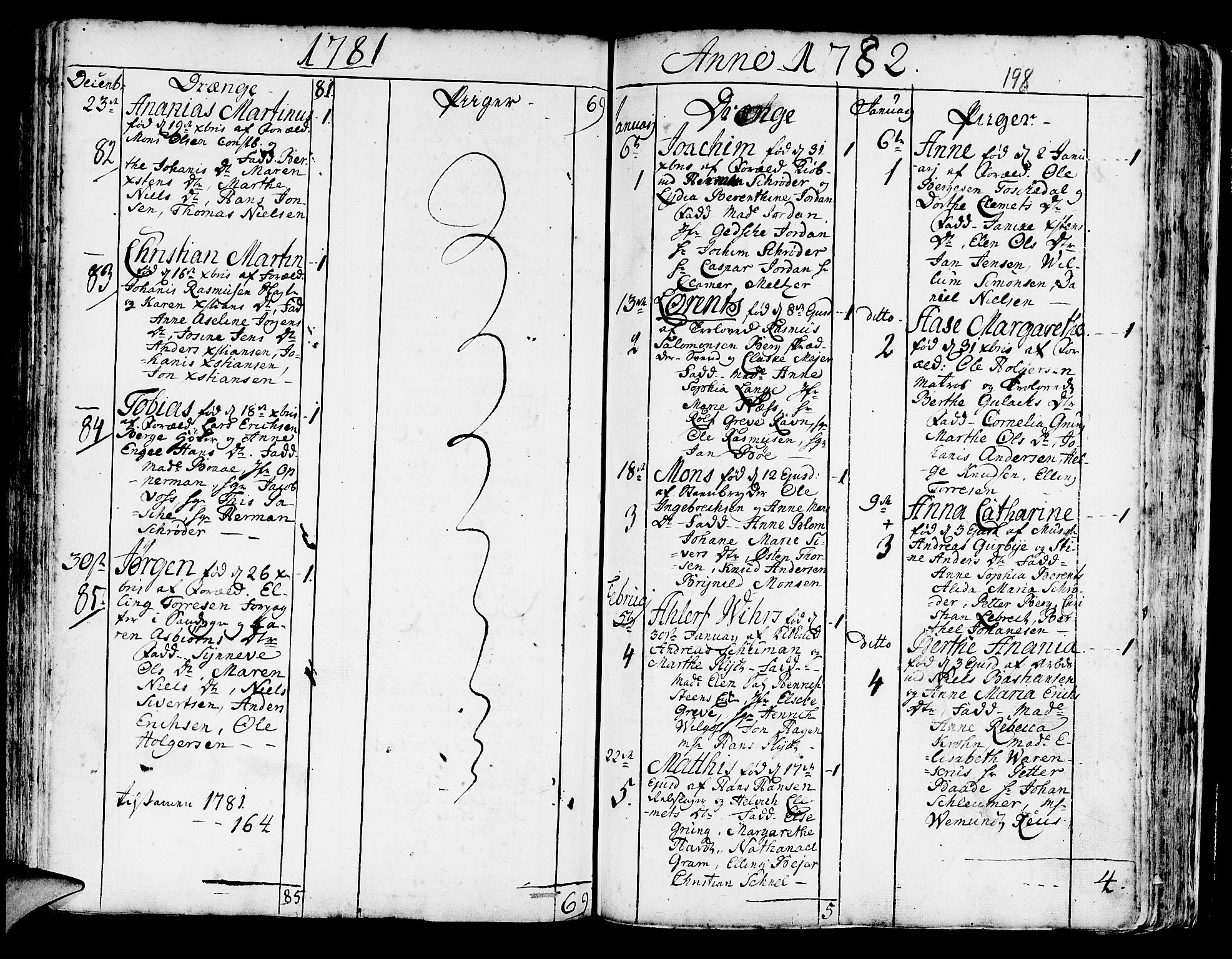 Korskirken sokneprestembete, SAB/A-76101/H/Haa/L0005: Parish register (official) no. A 5, 1751-1789, p. 198