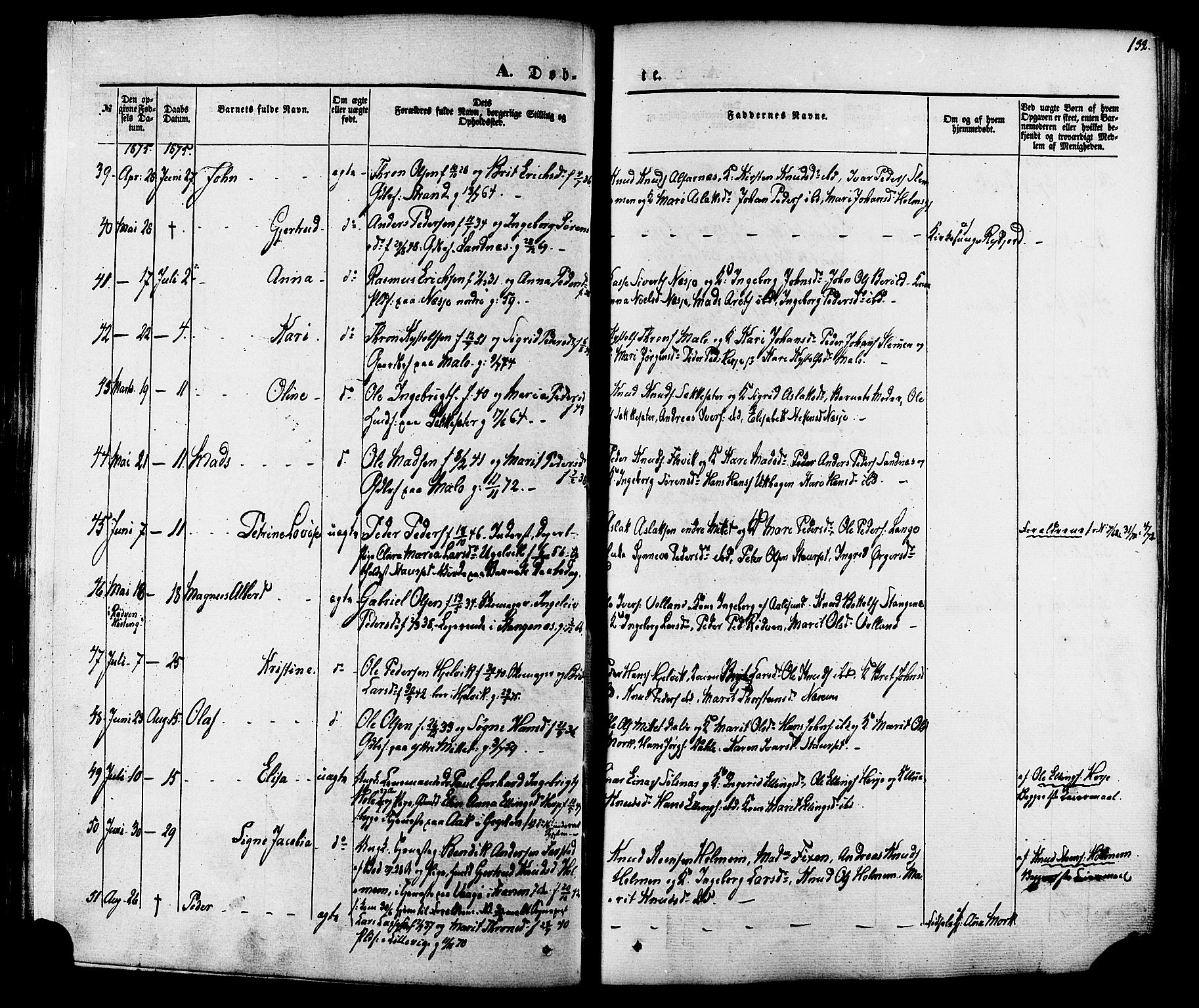 Ministerialprotokoller, klokkerbøker og fødselsregistre - Møre og Romsdal, AV/SAT-A-1454/547/L0603: Parish register (official) no. 547A05, 1846-1877, p. 132