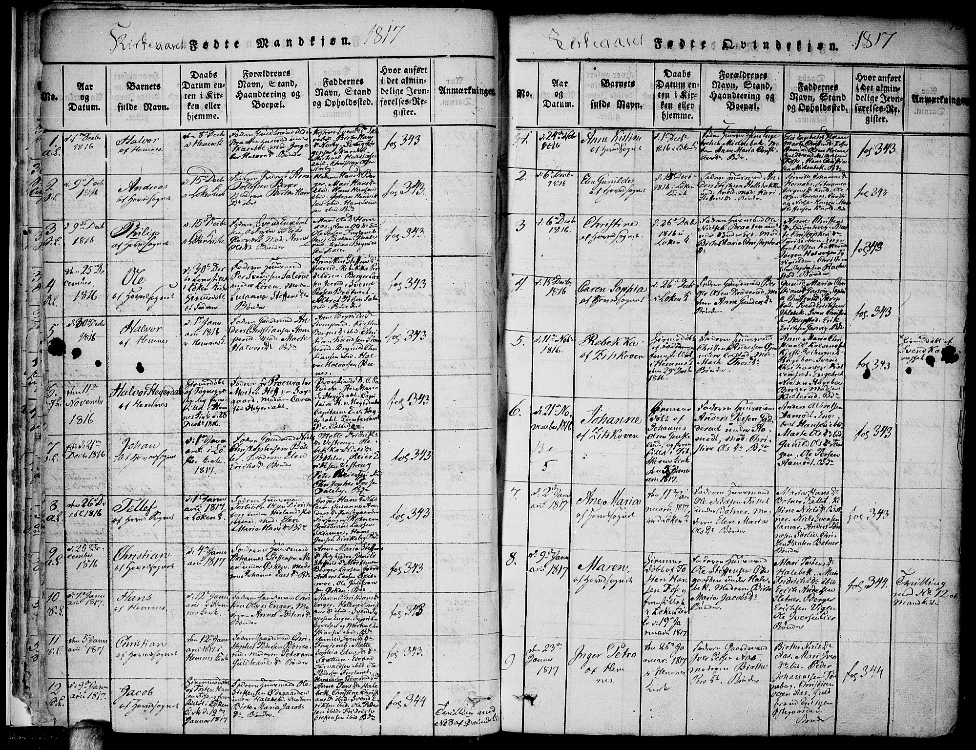 Høland prestekontor Kirkebøker, AV/SAO-A-10346a/F/Fa/L0007: Parish register (official) no. I 7, 1814-1827, p. 16