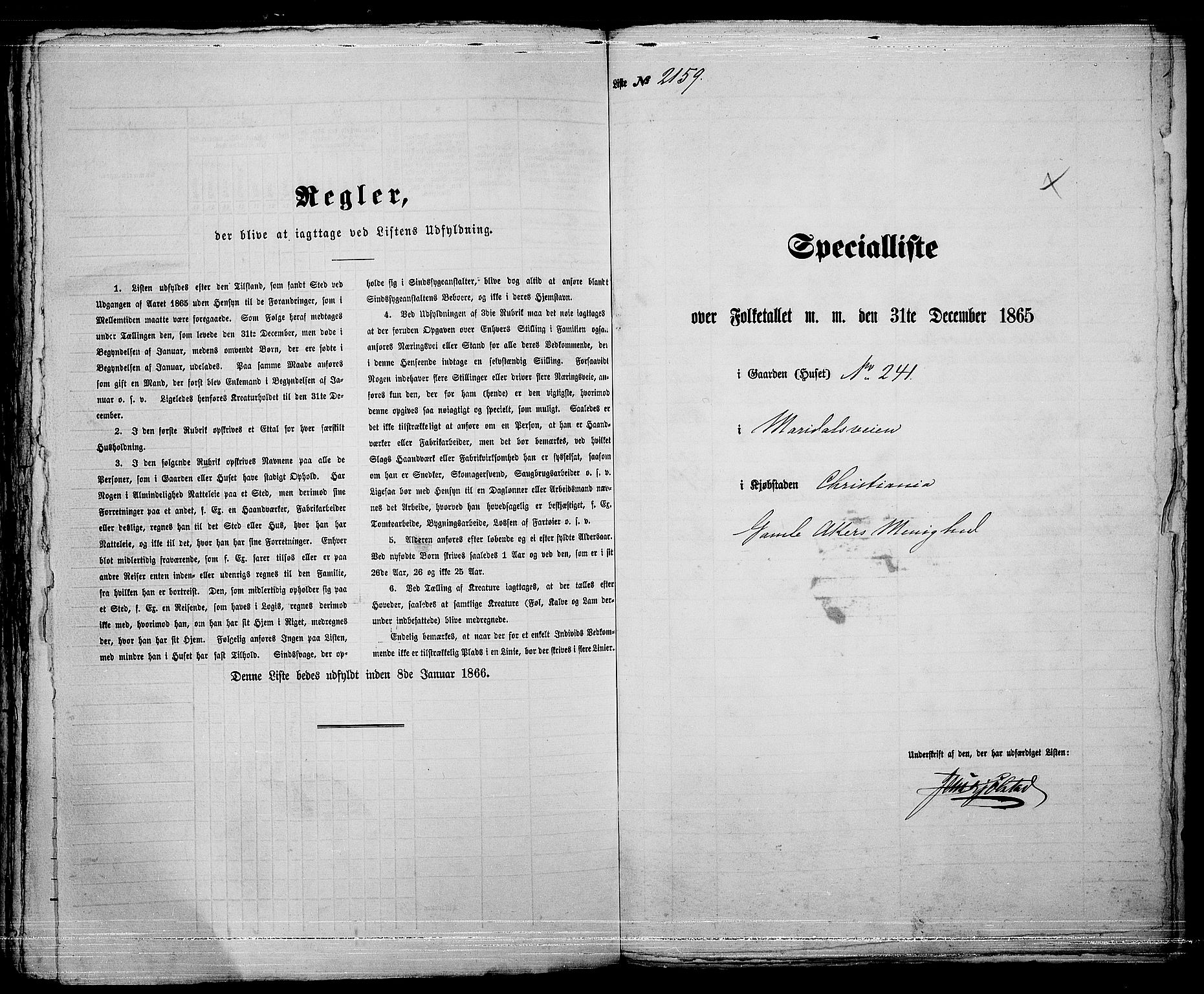 RA, 1865 census for Kristiania, 1865, p. 4814