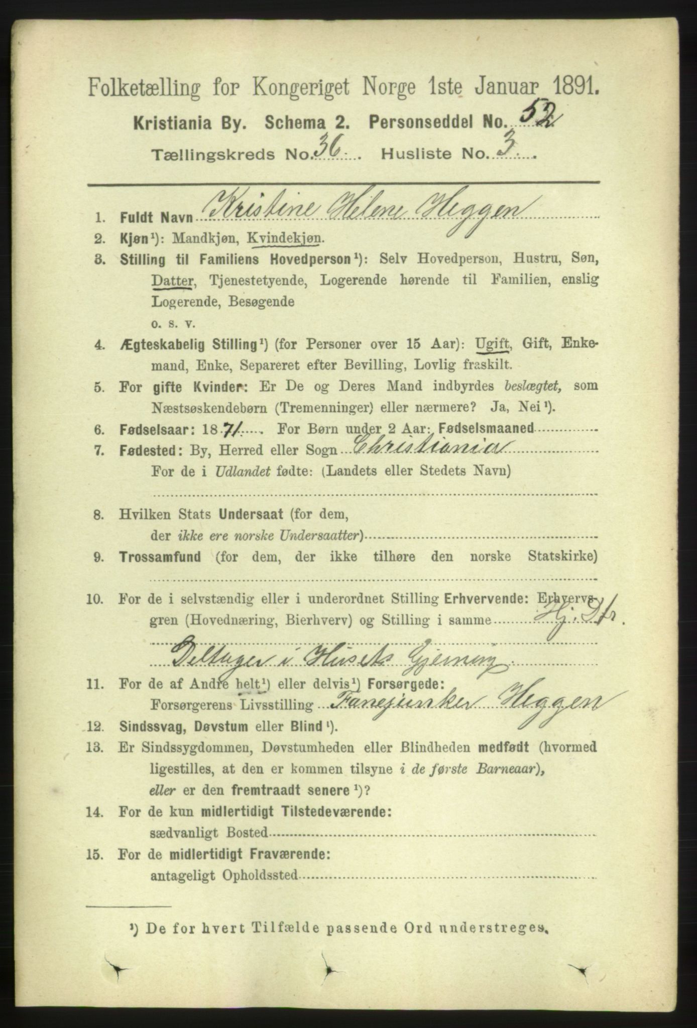 RA, 1891 census for 0301 Kristiania, 1891, p. 20088