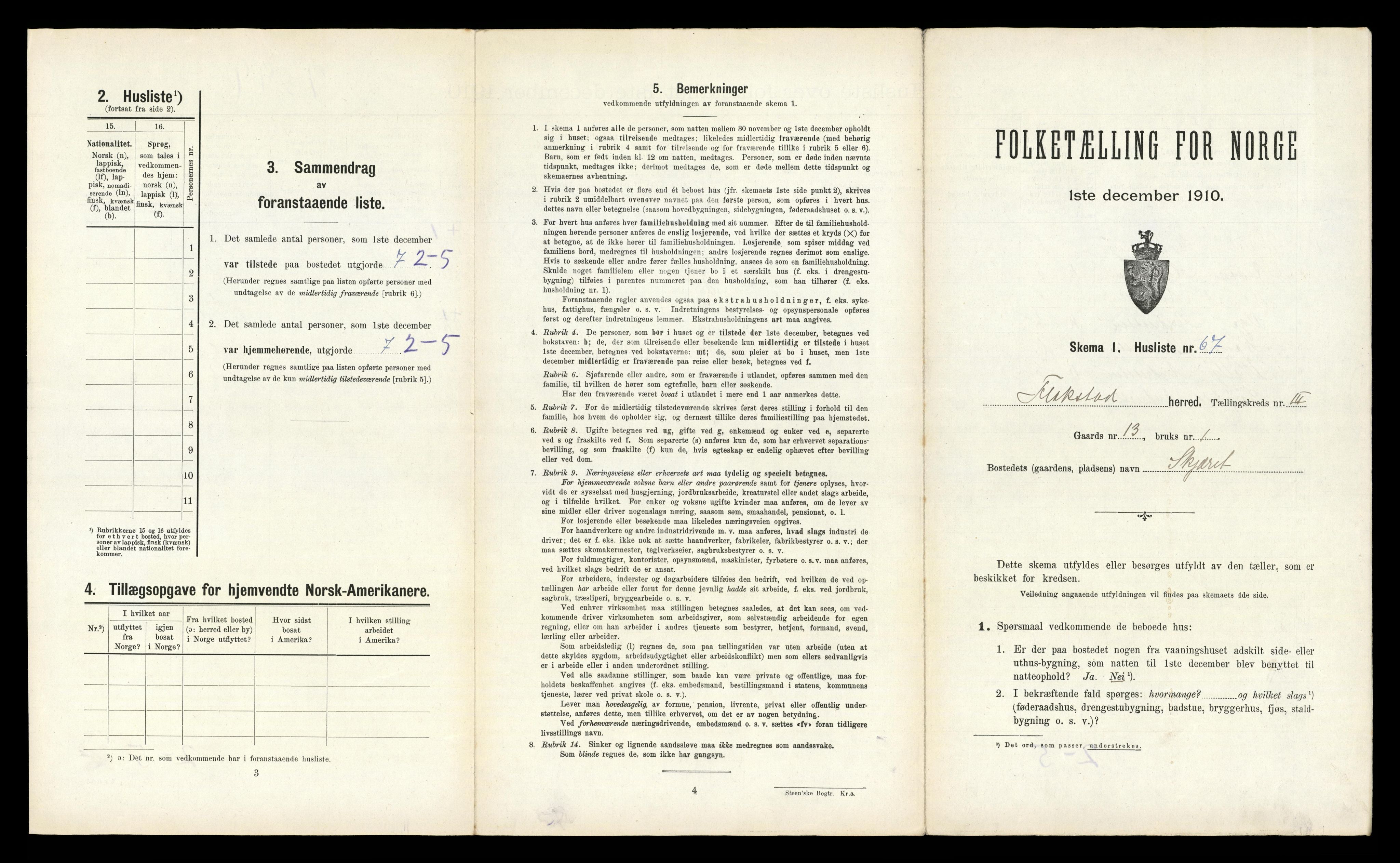 RA, 1910 census for Flakstad, 1910, p. 402