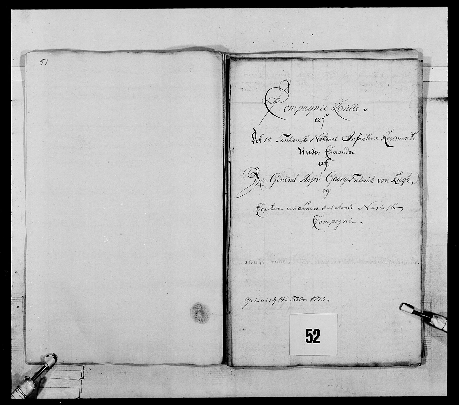 Generalitets- og kommissariatskollegiet, Det kongelige norske kommissariatskollegium, RA/EA-5420/E/Eh/L0072: 1. Trondheimske nasjonale infanteriregiment, 1773, p. 399