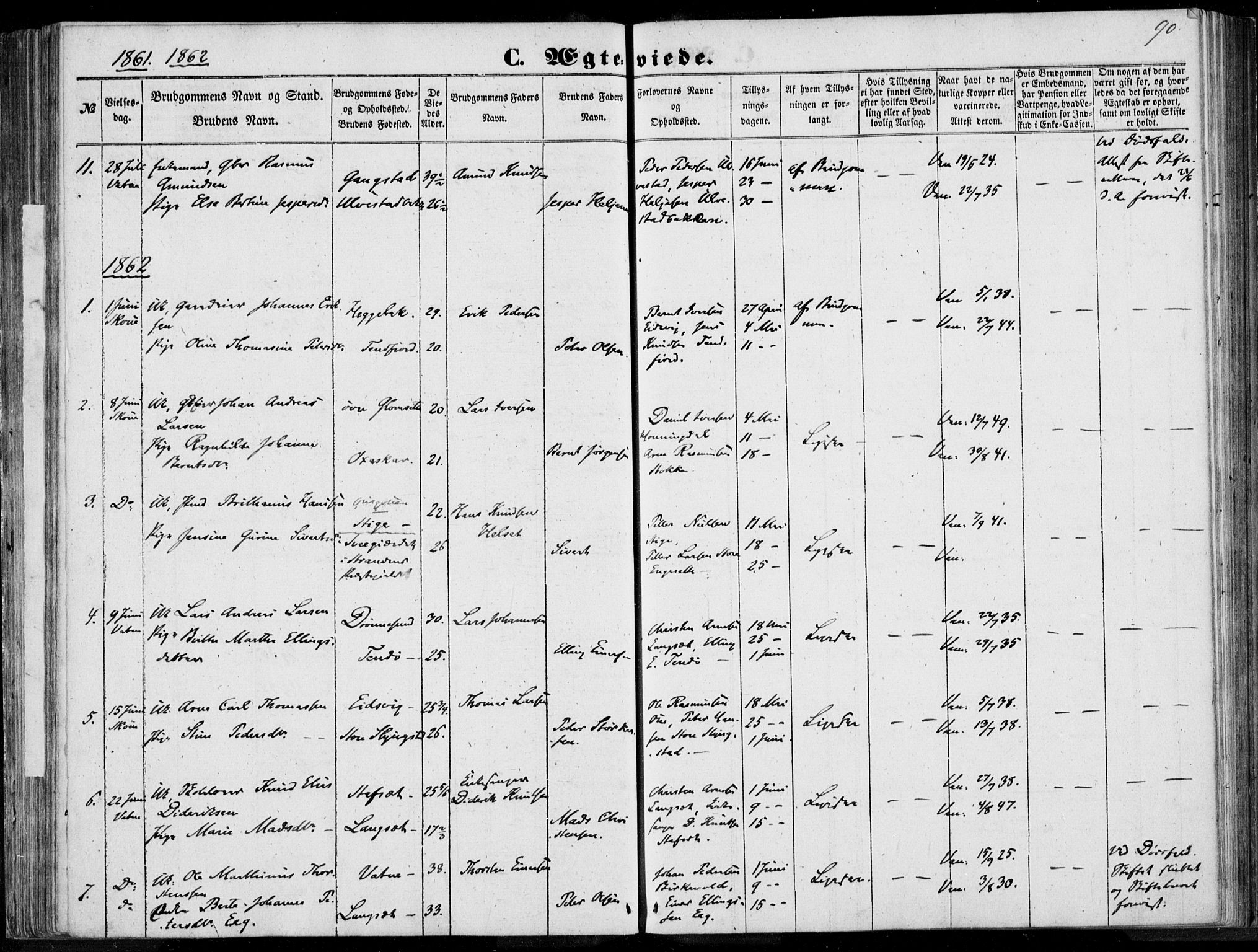 Ministerialprotokoller, klokkerbøker og fødselsregistre - Møre og Romsdal, AV/SAT-A-1454/524/L0354: Parish register (official) no. 524A06, 1857-1863, p. 90