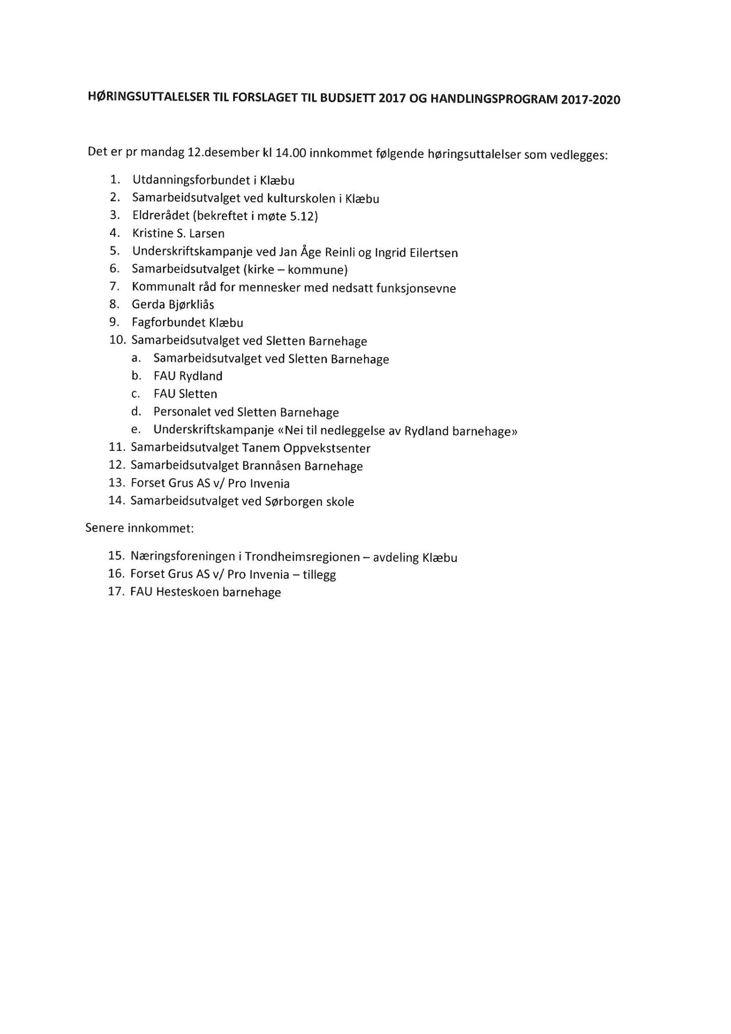 Klæbu Kommune, TRKO/KK/05-UOm/L008: Utvalg for omsorg - Møtedokumenter, 2017, p. 13