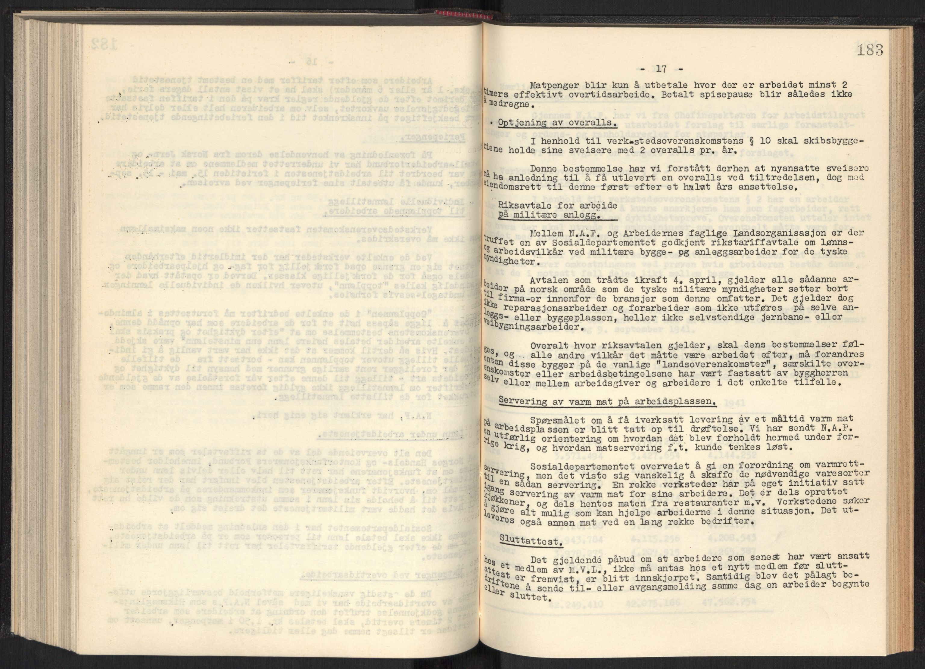 Teknologibedriftenes Landsforening TBL, RA/PA-1700/A/Ad/L0006: Årsberetning med register, 1937-1943, p. 183