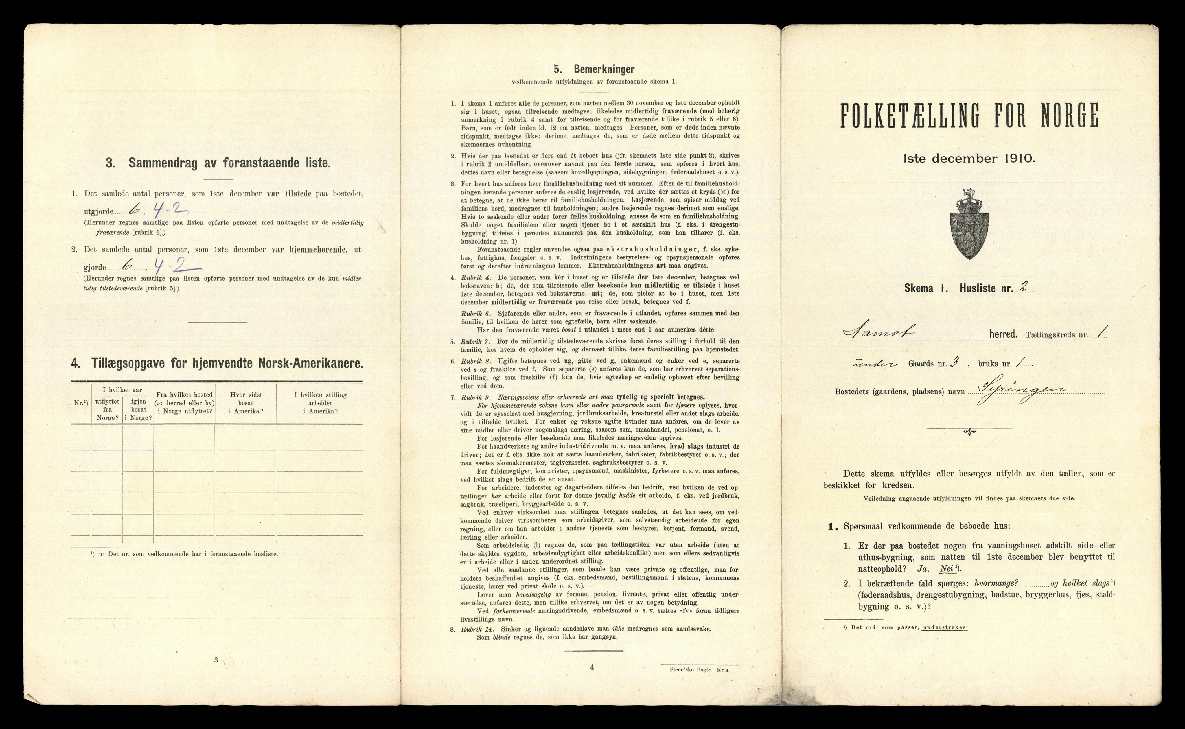 RA, 1910 census for Åmot, 1910, p. 51