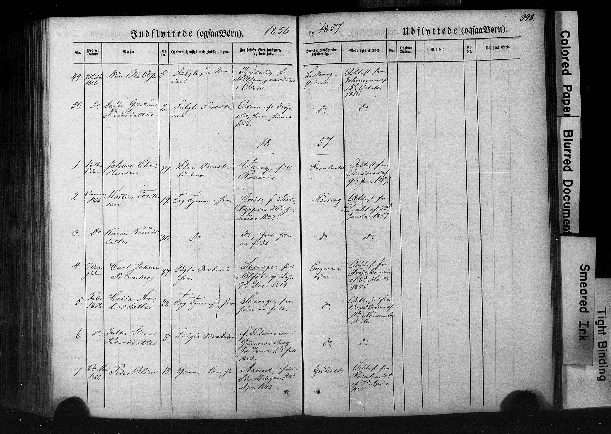 Løten prestekontor, AV/SAH-PREST-022/K/Ka/L0007: Parish register (official) no. 7, 1850-1859, p. 398