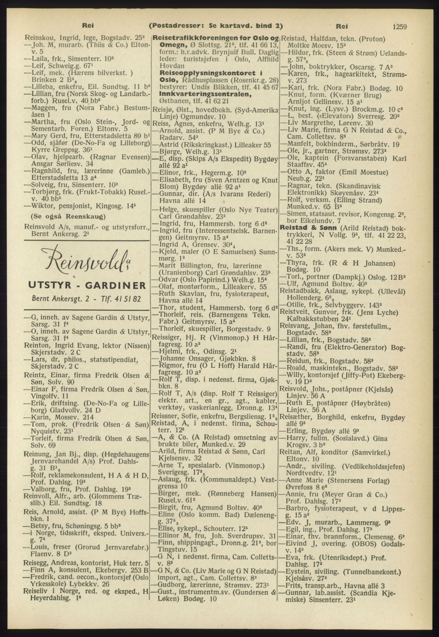 Kristiania/Oslo adressebok, PUBL/-, 1960-1961, p. 1259