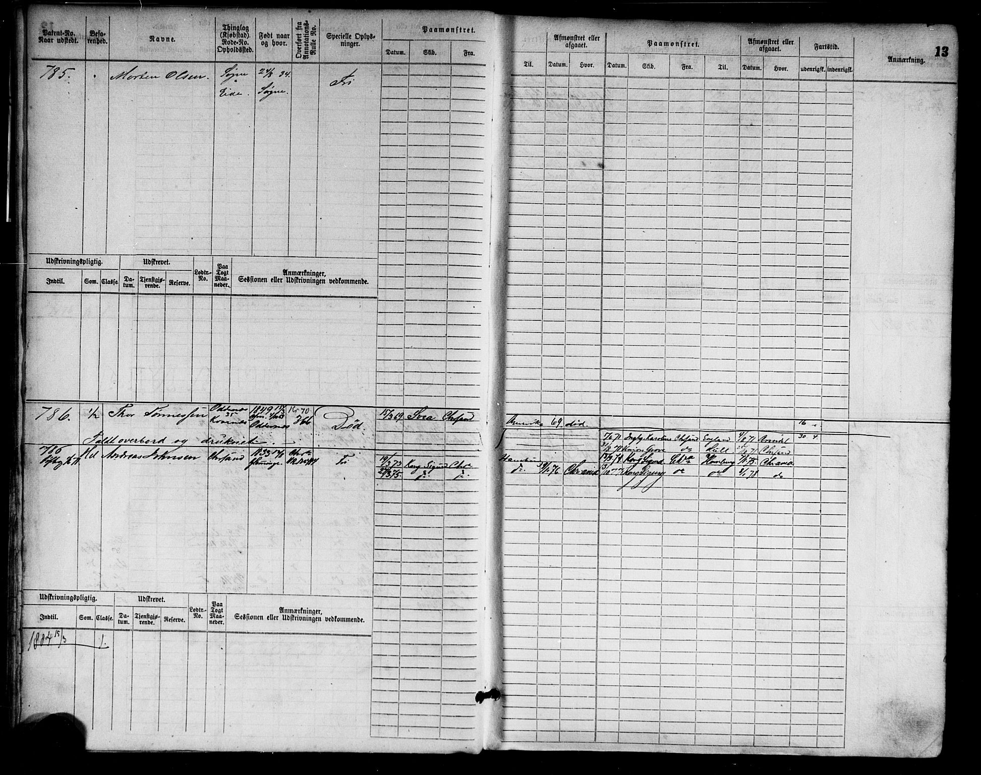 Kristiansand mønstringskrets, AV/SAK-2031-0015/F/Fb/L0004: Hovedrulle nr 763-1521, I-11, 1868-1915, p. 14