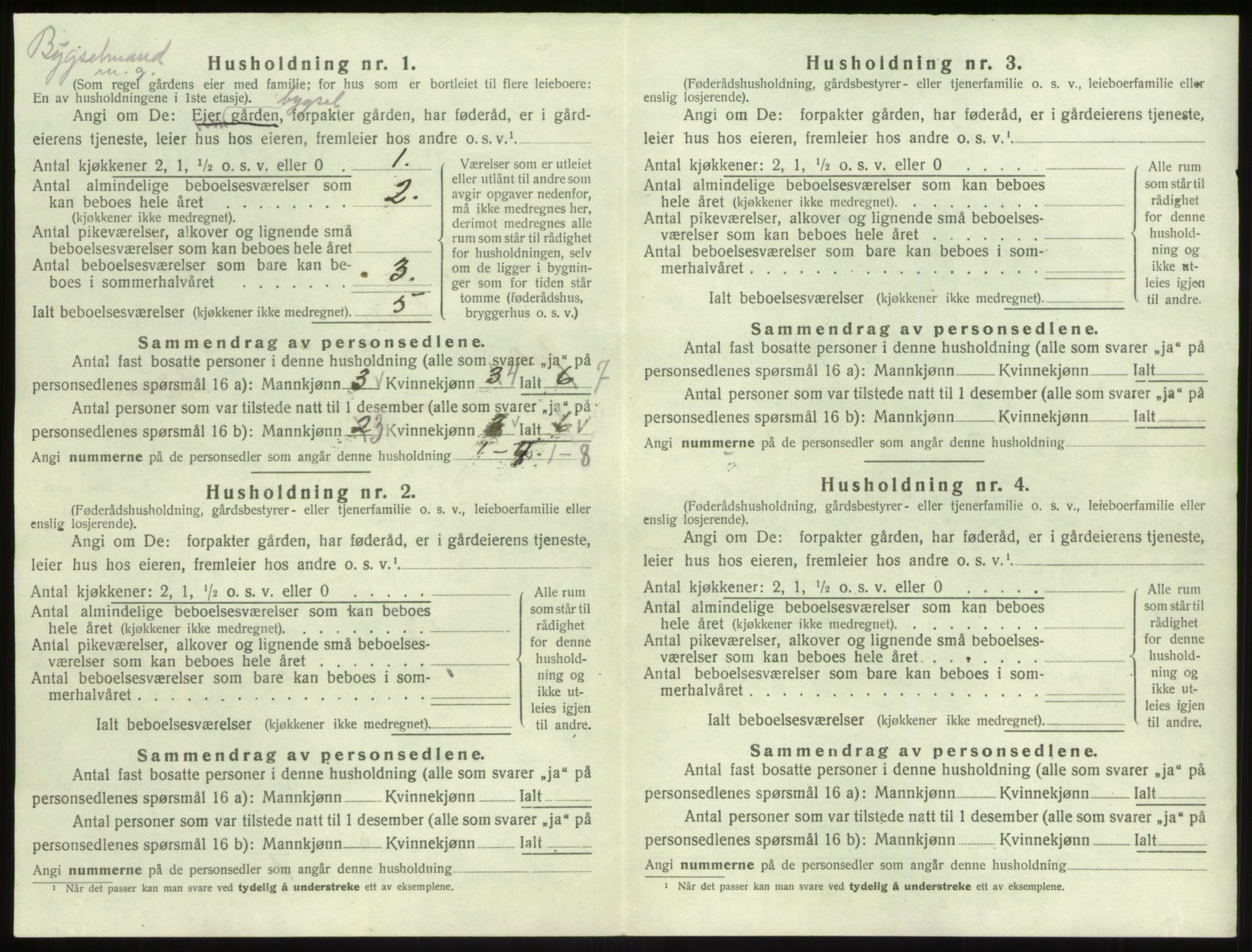 SAB, 1920 census for Lavik, 1920, p. 42