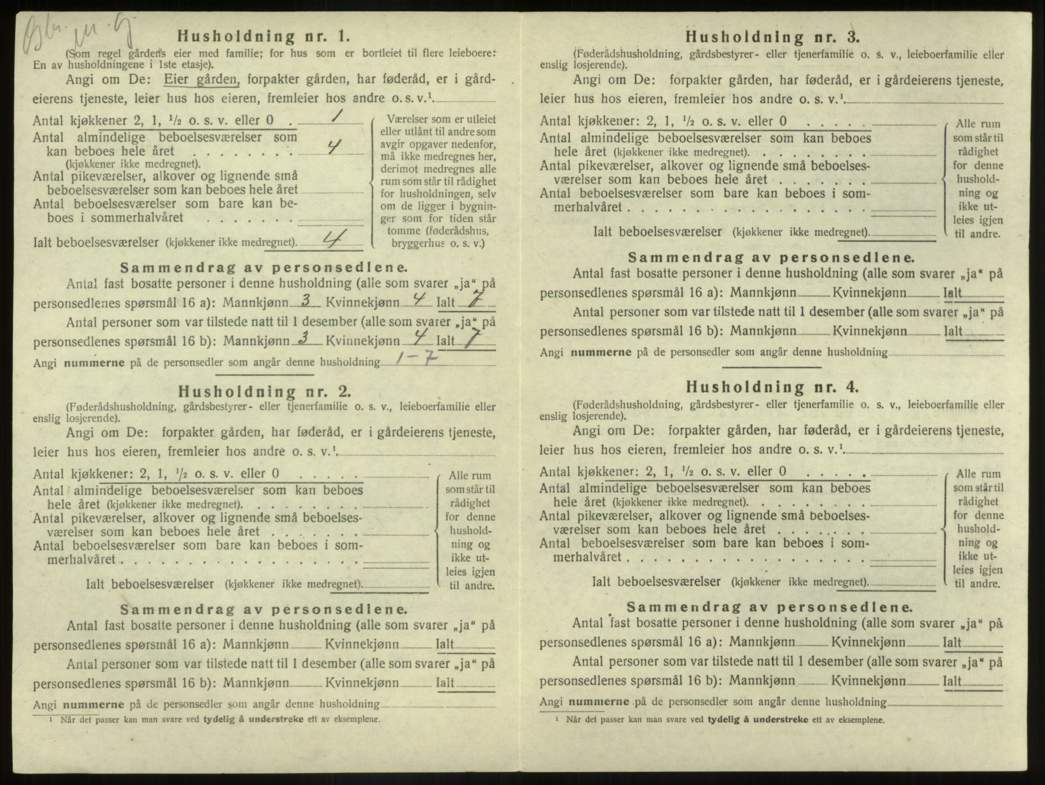 SAB, 1920 census for Førde, 1920, p. 280