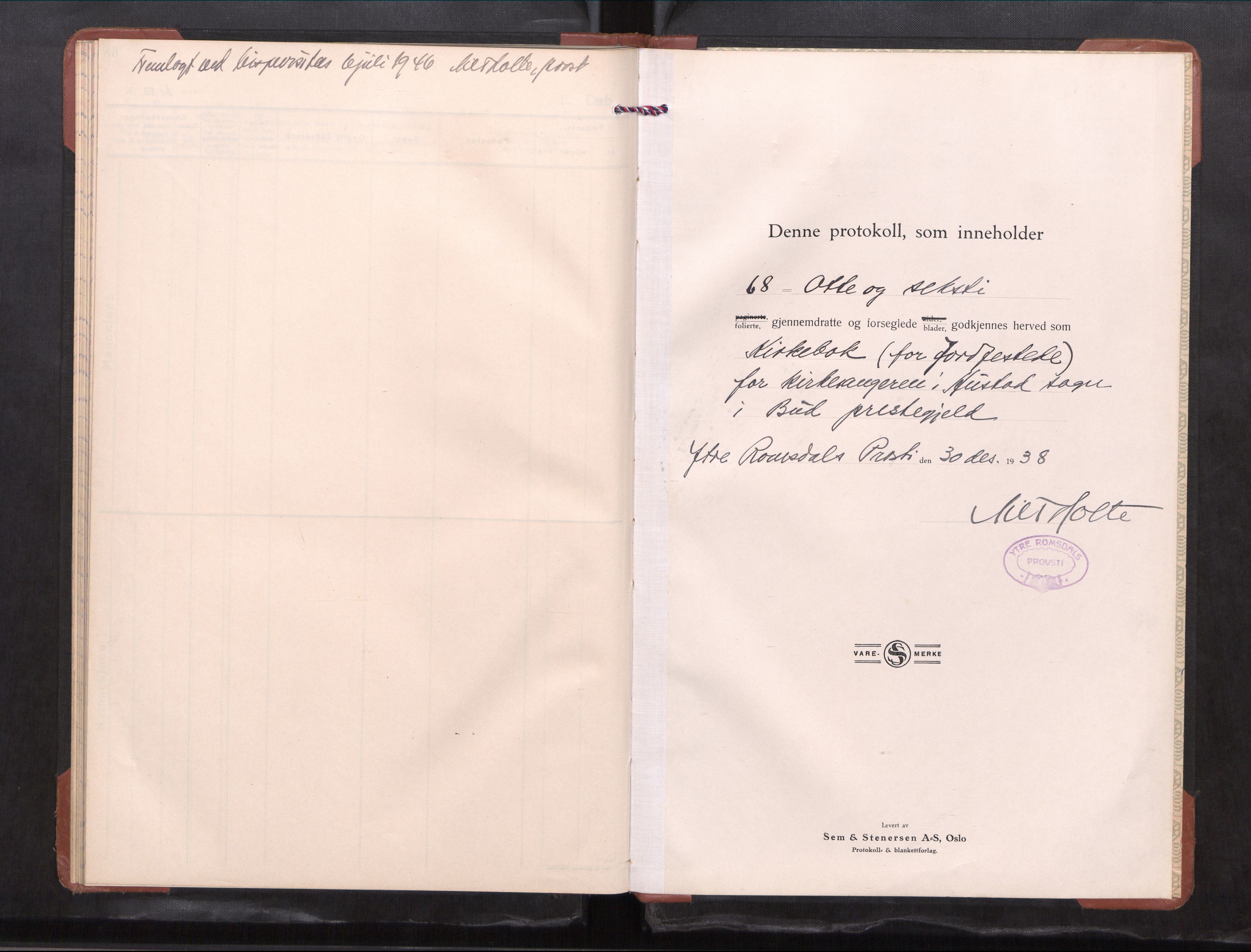 Ministerialprotokoller, klokkerbøker og fødselsregistre - Møre og Romsdal, SAT/A-1454/567/L0788: Parish register (copy) no. 567---, 1939-1954