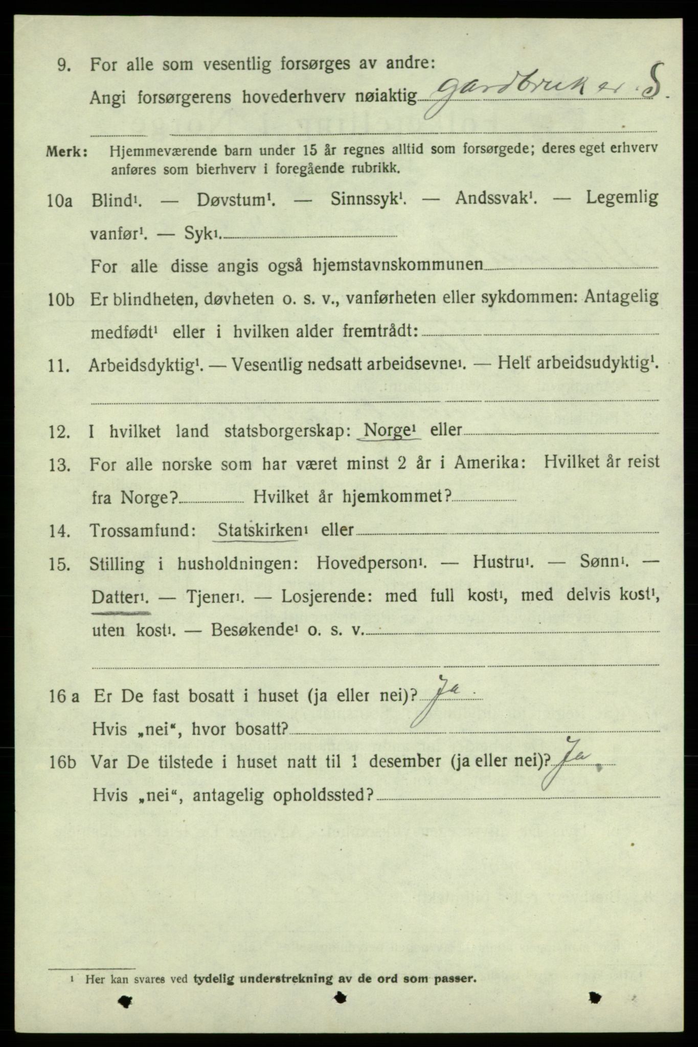 SAB, 1920 census for Strandebarm, 1920, p. 3789