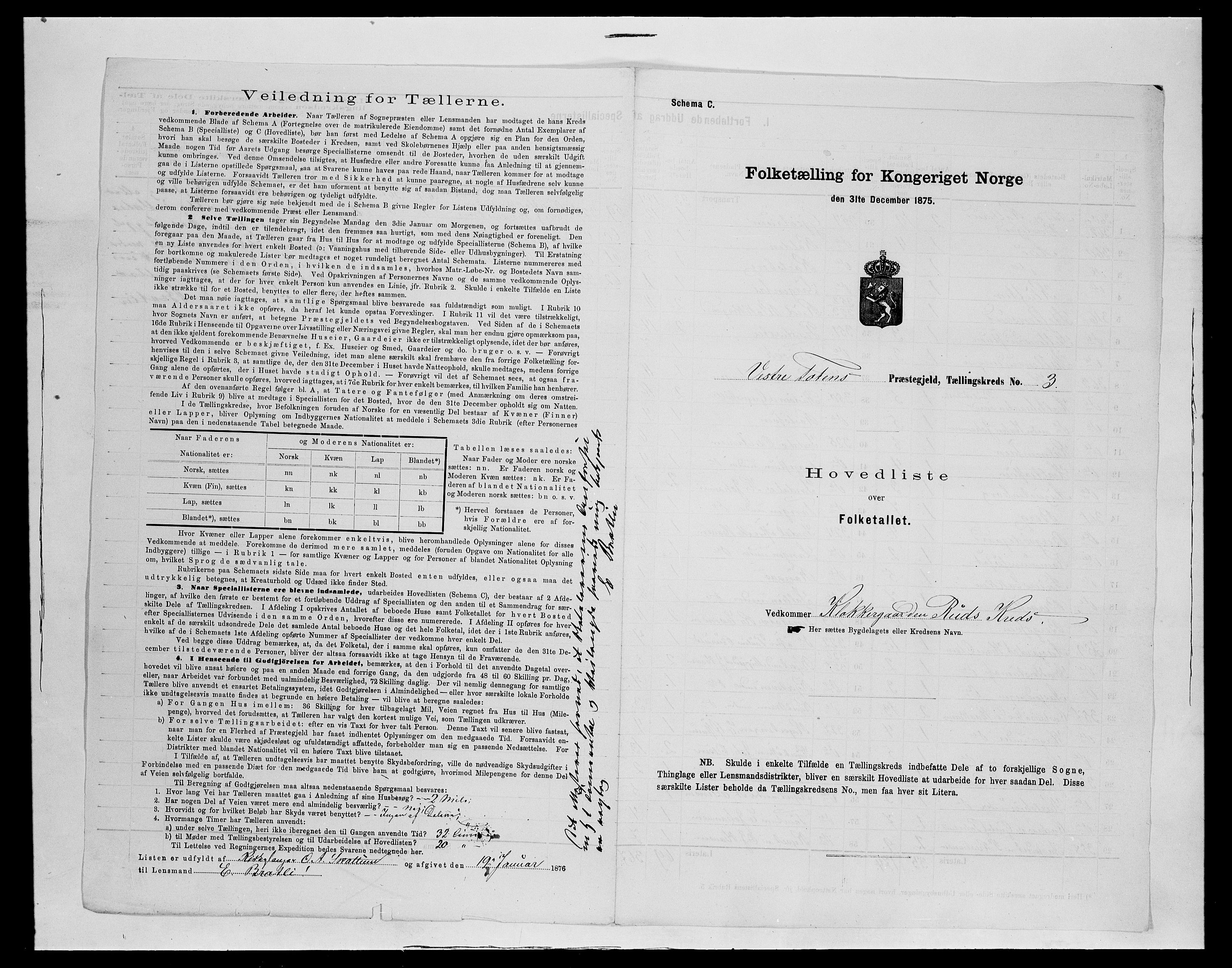 SAH, 1875 census for 0529P Vestre Toten, 1875, p. 39