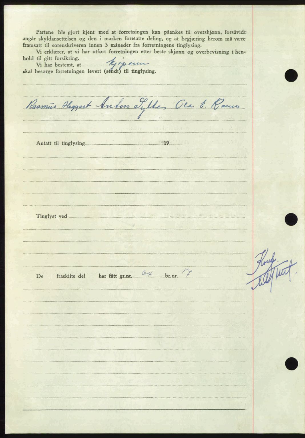 Nordmøre sorenskriveri, AV/SAT-A-4132/1/2/2Ca: Mortgage book no. A114, 1950-1950, Diary no: : 738/1950