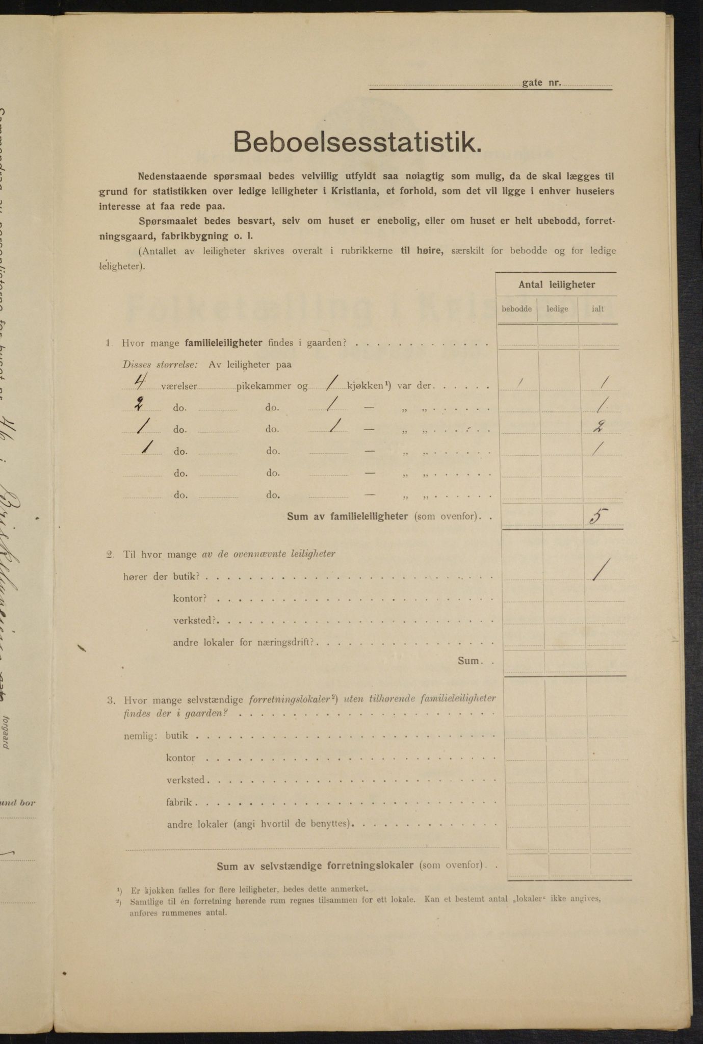 OBA, Municipal Census 1915 for Kristiania, 1915, p. 9548