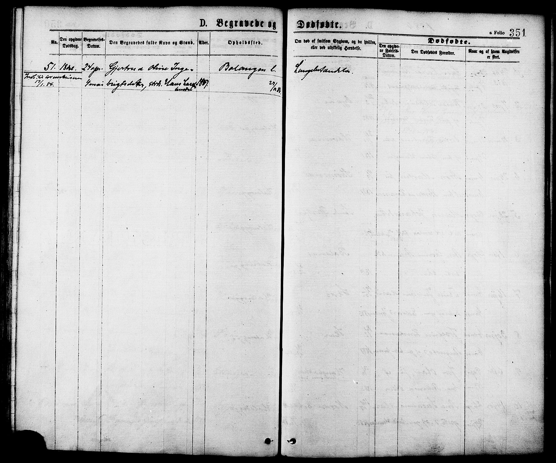 Ministerialprotokoller, klokkerbøker og fødselsregistre - Nordland, AV/SAT-A-1459/863/L0897: Parish register (official) no. 863A09, 1872-1886, p. 351