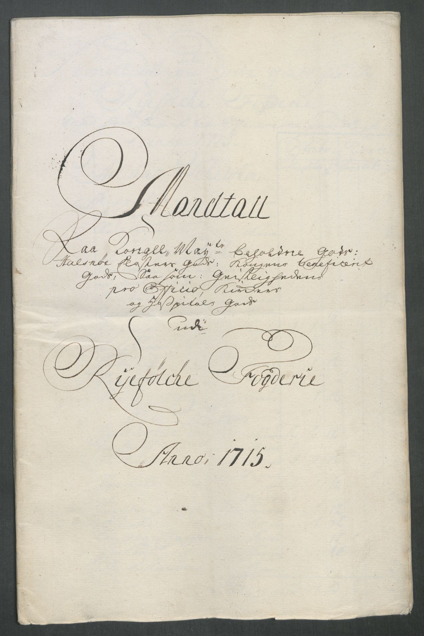 Rentekammeret inntil 1814, Reviderte regnskaper, Fogderegnskap, RA/EA-4092/R47/L2868: Fogderegnskap Ryfylke, 1715, p. 62