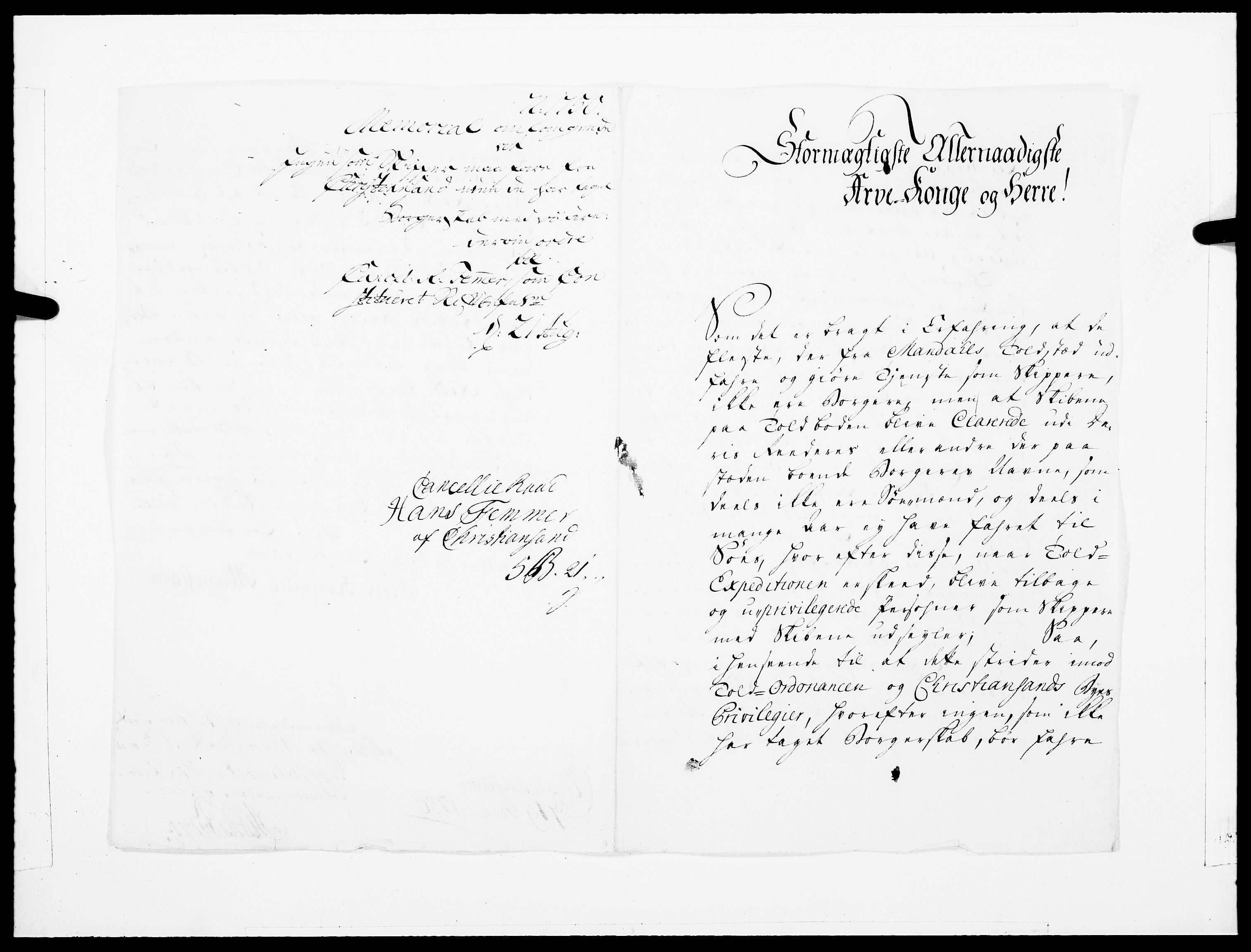 Danske Kanselli 1572-1799, AV/RA-EA-3023/F/Fc/Fcc/Fcca/L0156: Norske innlegg 1572-1799, 1750, p. 201