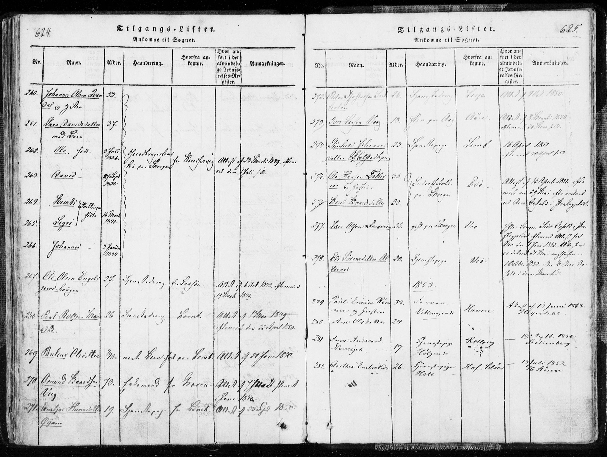 Ministerialprotokoller, klokkerbøker og fødselsregistre - Møre og Romsdal, SAT/A-1454/544/L0571: Parish register (official) no. 544A04, 1818-1853, p. 624-625